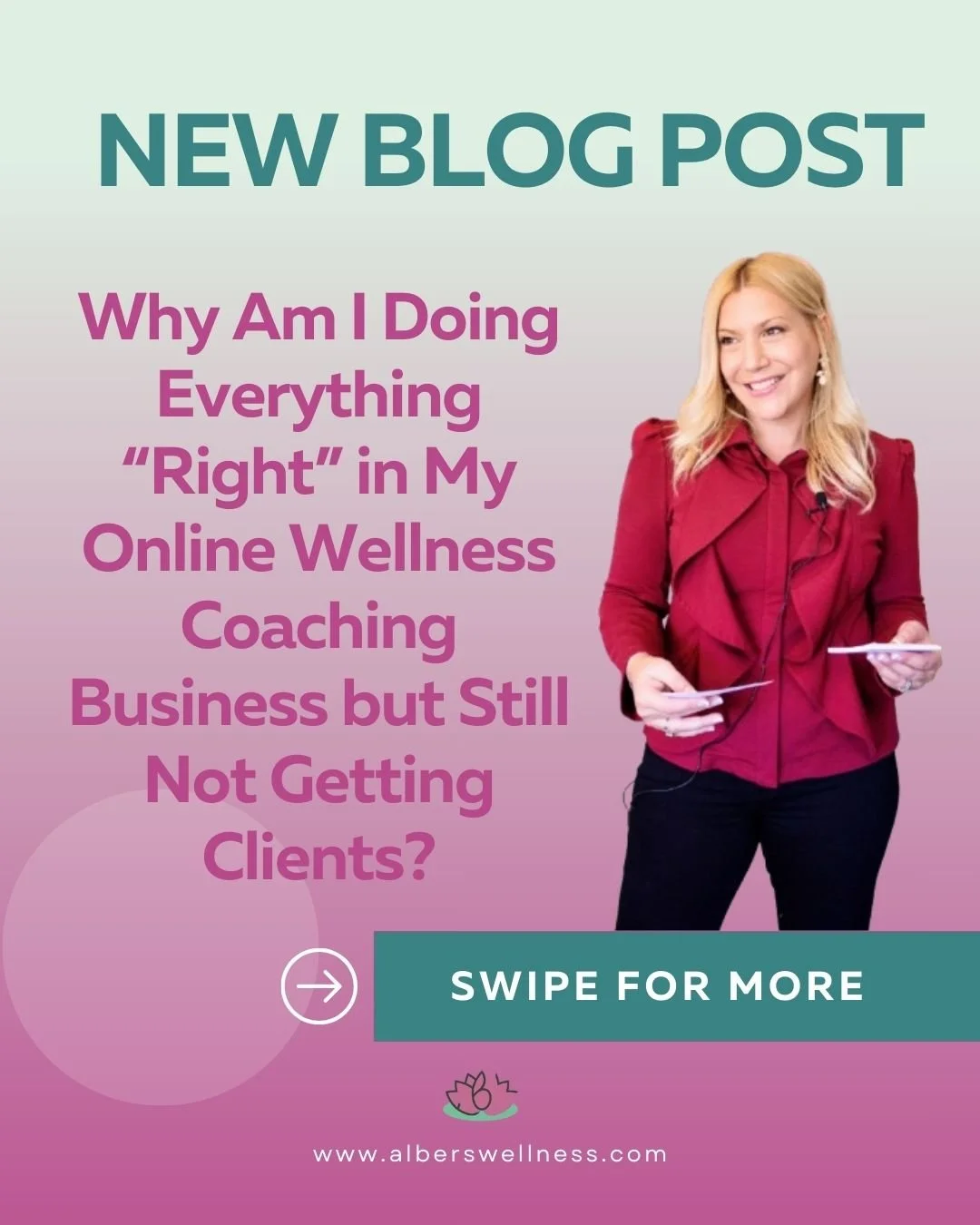 Feeling like you&rsquo;re doing everything &ldquo;right&rdquo; as a wellness coach&hellip; but still not getting clients?

You got certified
 You post on social media
 You binge business trainings while folding laundry

&hellip;and yet&hellip;your in