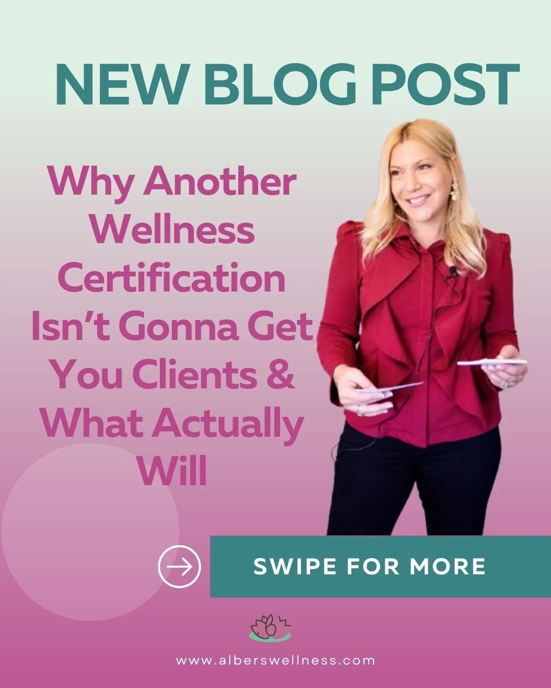 I shared a link to my blog earlier in my stories but it&rsquo;s worth repeating in case you missed it and yes, it might sting a little, but it&rsquo;s exactly the kind of truth that helps you move forward.

"Why Another Wellness Certification Is