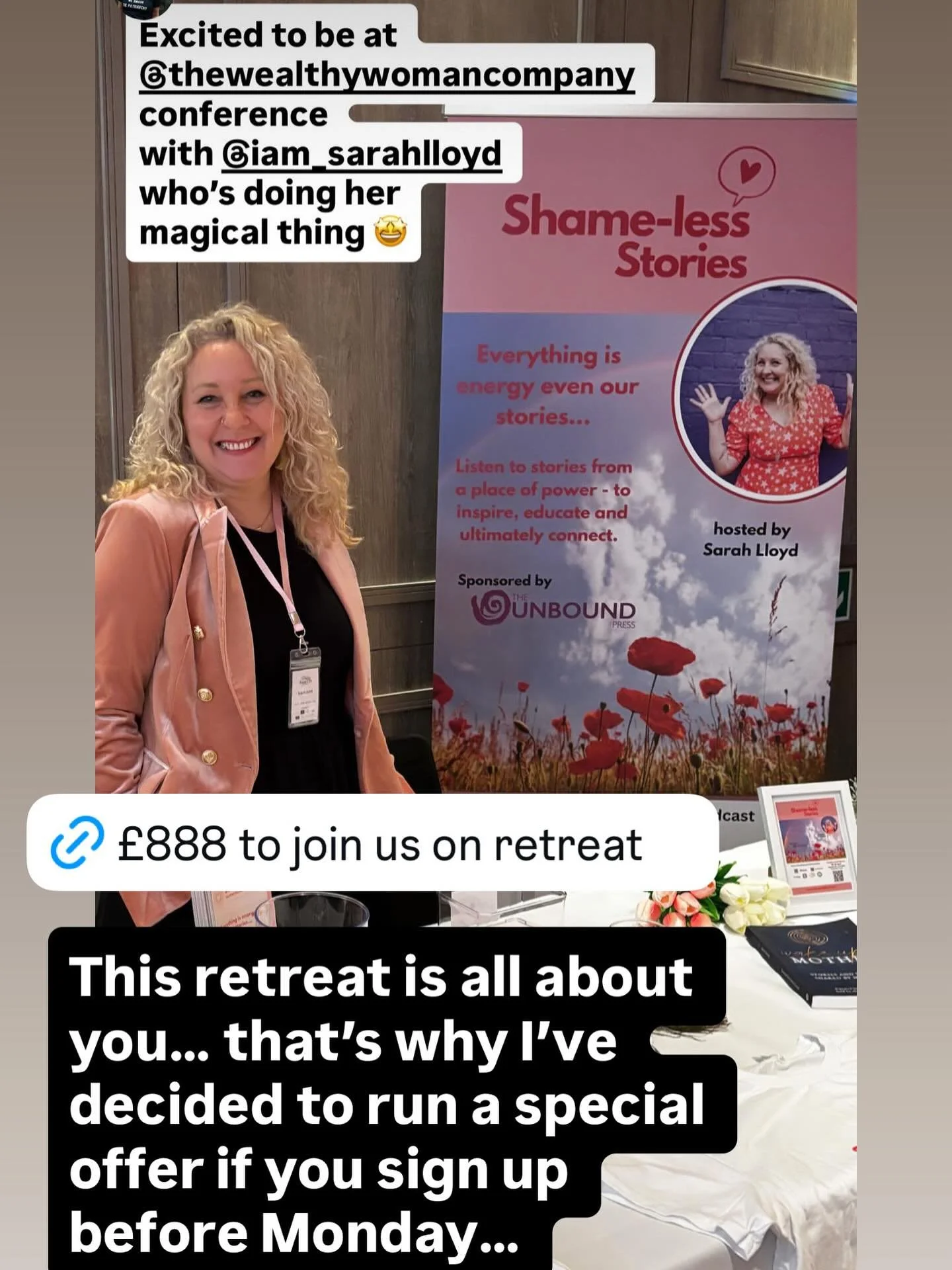 I&rsquo;m just going to say fuck it&hellip; and offer you a special new moon price to join us on the Visibility Retreat. 

I&rsquo;m sat in a room with some powerhouse women courtesy of @thefemalepreneurcoach and @thewealthywomancompany and I&rsquo;m