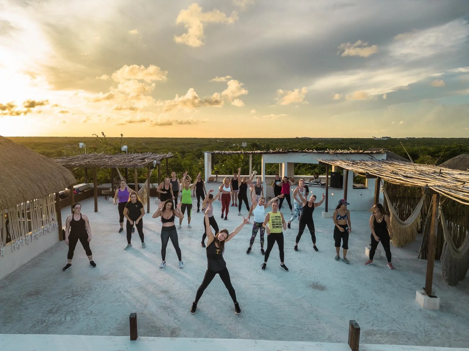 Fitness class of the bikini bootcamp retreat