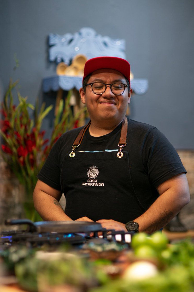 Smiling Buffet Chef Emilio at Casa Jacaranda