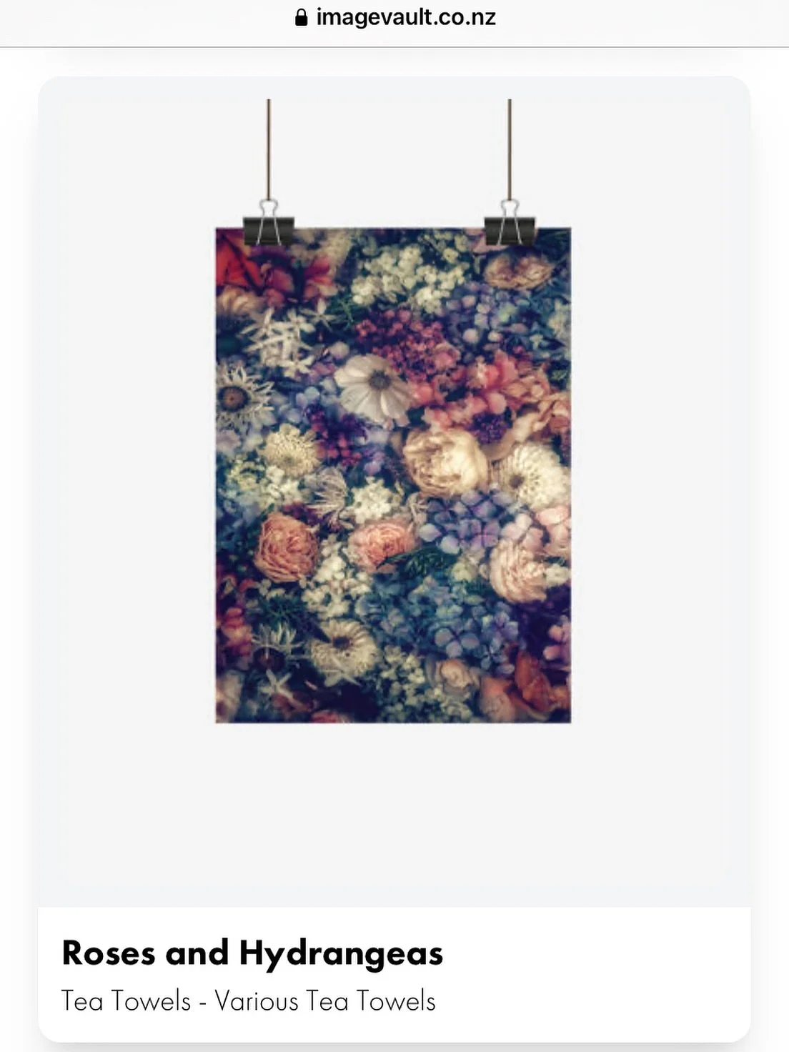 Love seeing one of my designs as a Tea towel, now available at @imagevaultltd 

🌸❤️🌸https://imagevault.co.nz/other-products/roses-and-hydrangeas