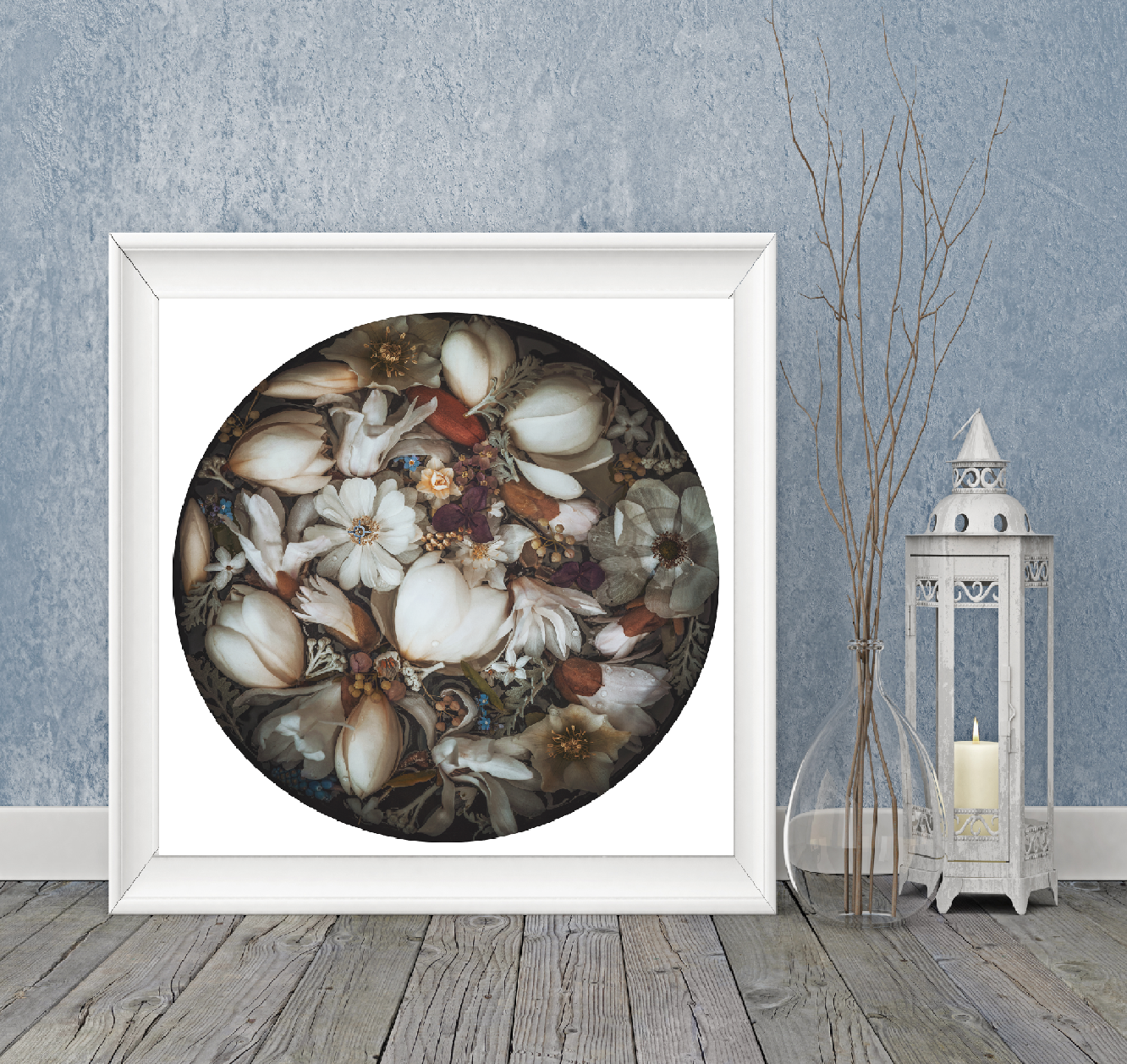 Magnolias submerged in water, fine art print