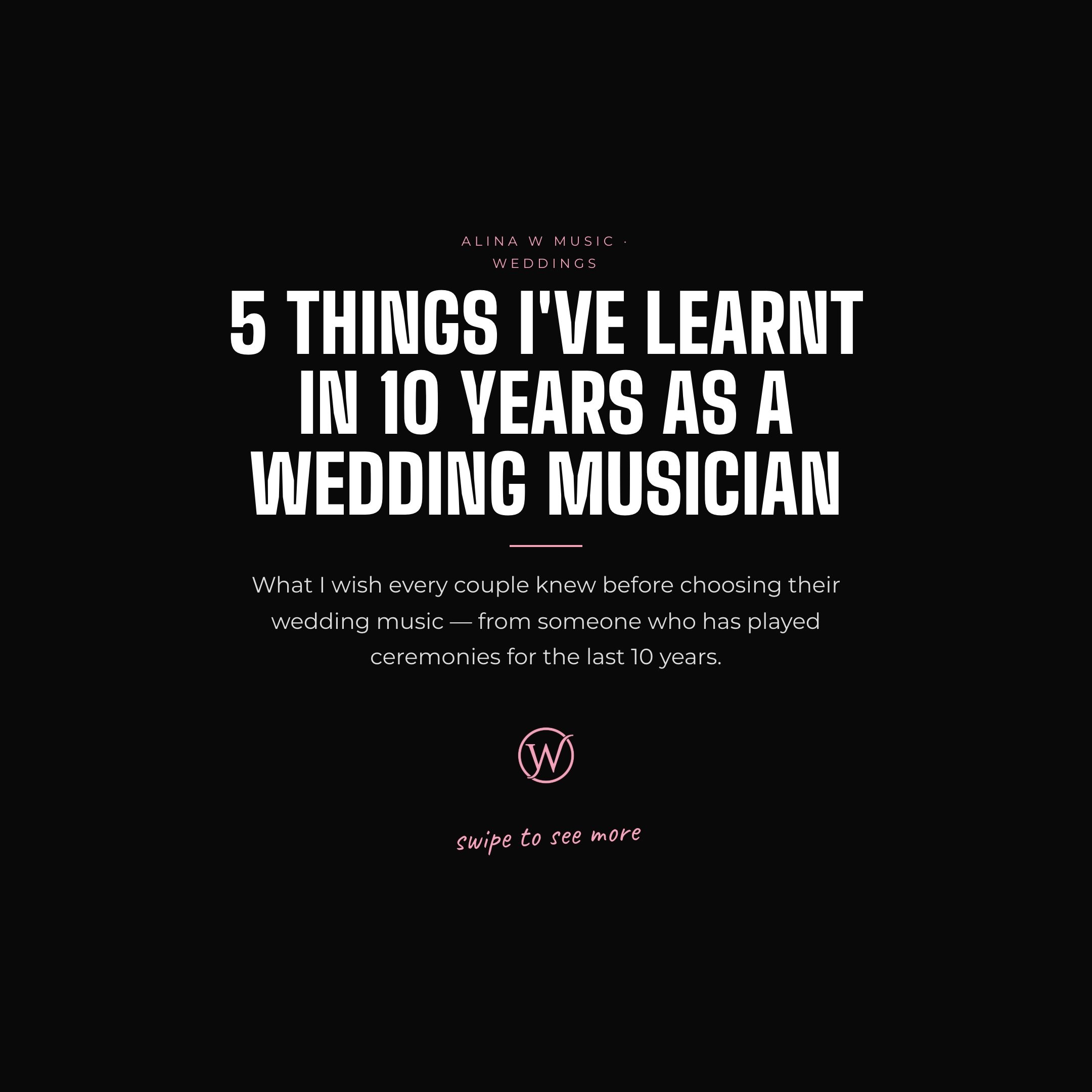 Wedding season is upon us, with a busy few weeks of spring wedding bookings ahead! 🫶💕
Here&rsquo;s 5 things I&rsquo;ve learnt in the last decade as a wedding musician! 💍🎵