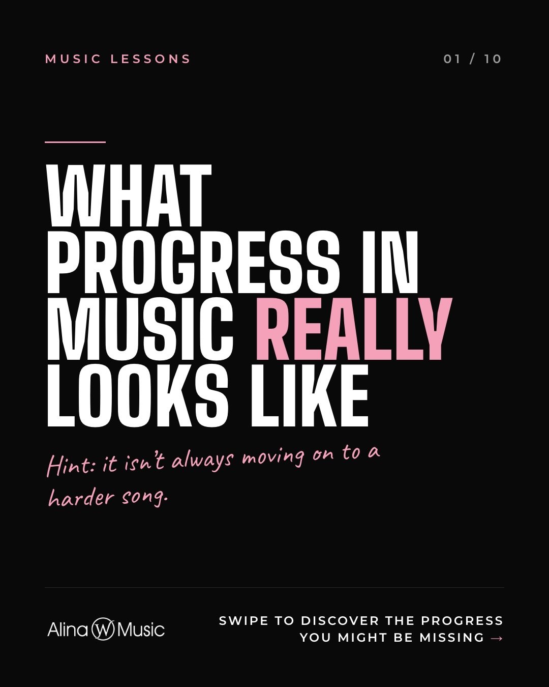 Progress in music isn&rsquo;t only measured by finishing a book, passing an exam or moving on to a harder song. 🎶

Sometimes it looks like recognising a mistake and trying again. Sometimes it&rsquo;s playing without the teacher&rsquo;s help, singing