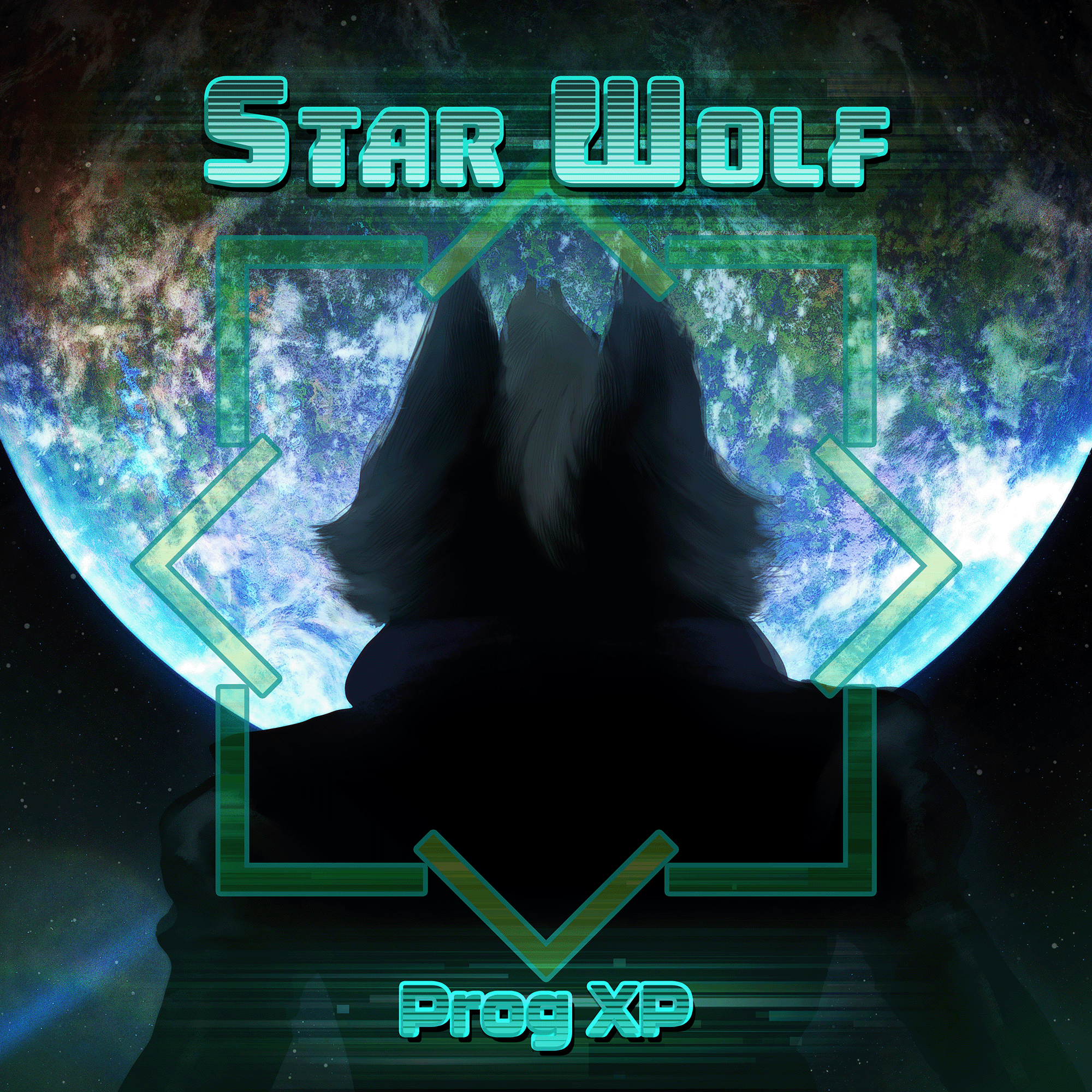 Single Artwork for "Star Wolf" by Prog XP, 2026 | Co-illustrated with Brandon Hurtado G.