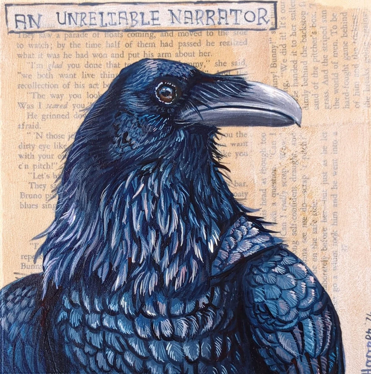 Artwork: "An Unreliable Narrator" by Mr. Hooper Art, all rights reserved.