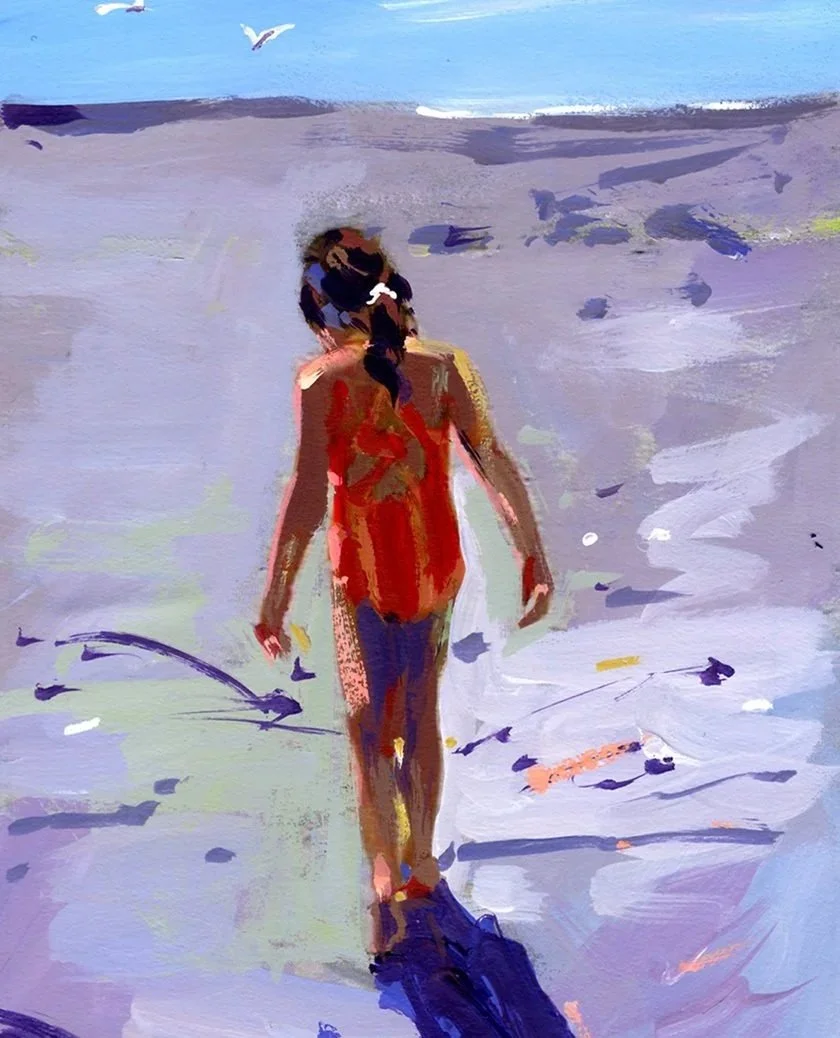"THE SHELL SEEKER" By Ray Brilli Fine Art, all rights reserved.