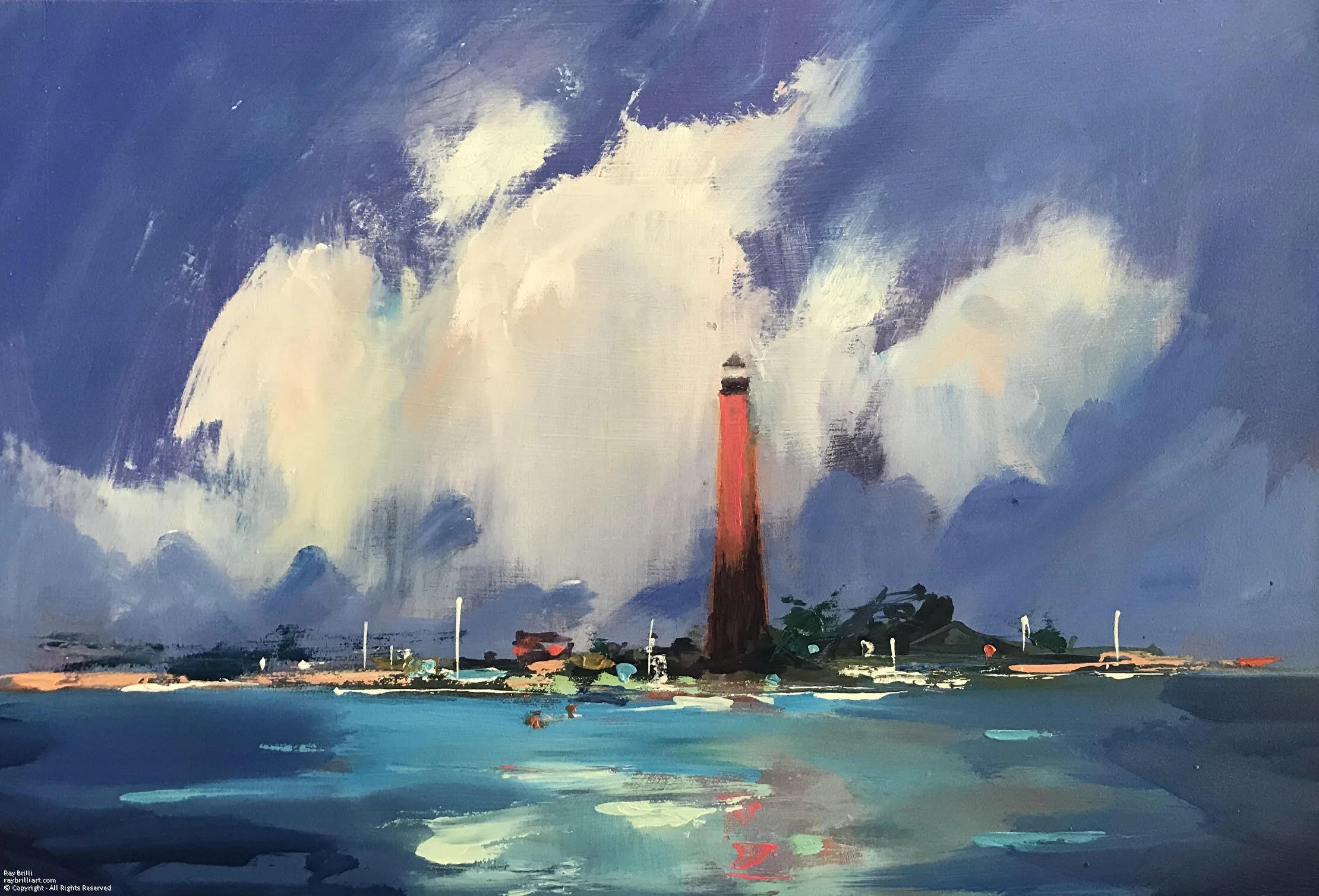 "PONCE LIGHTHOUSE VIEW, WINDY DAY" by Ray Brilli Fine Art, All Rights Reserved.