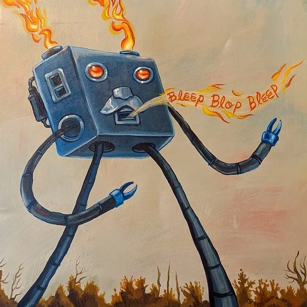 "Bleep Blop Bleep" by Mr. Hooper Art.