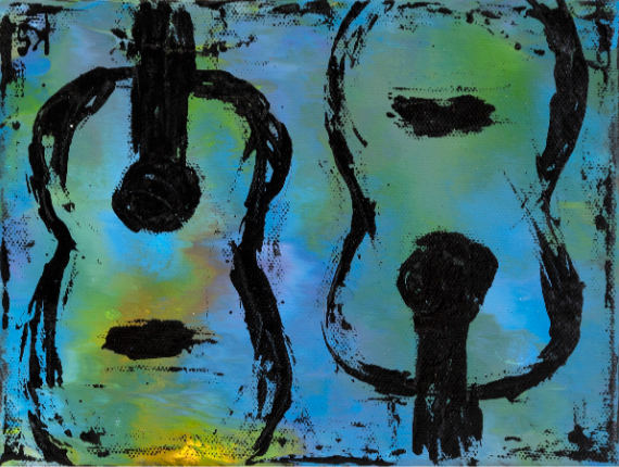 “Back in Black” by Kelly Saunders Art, 2022.