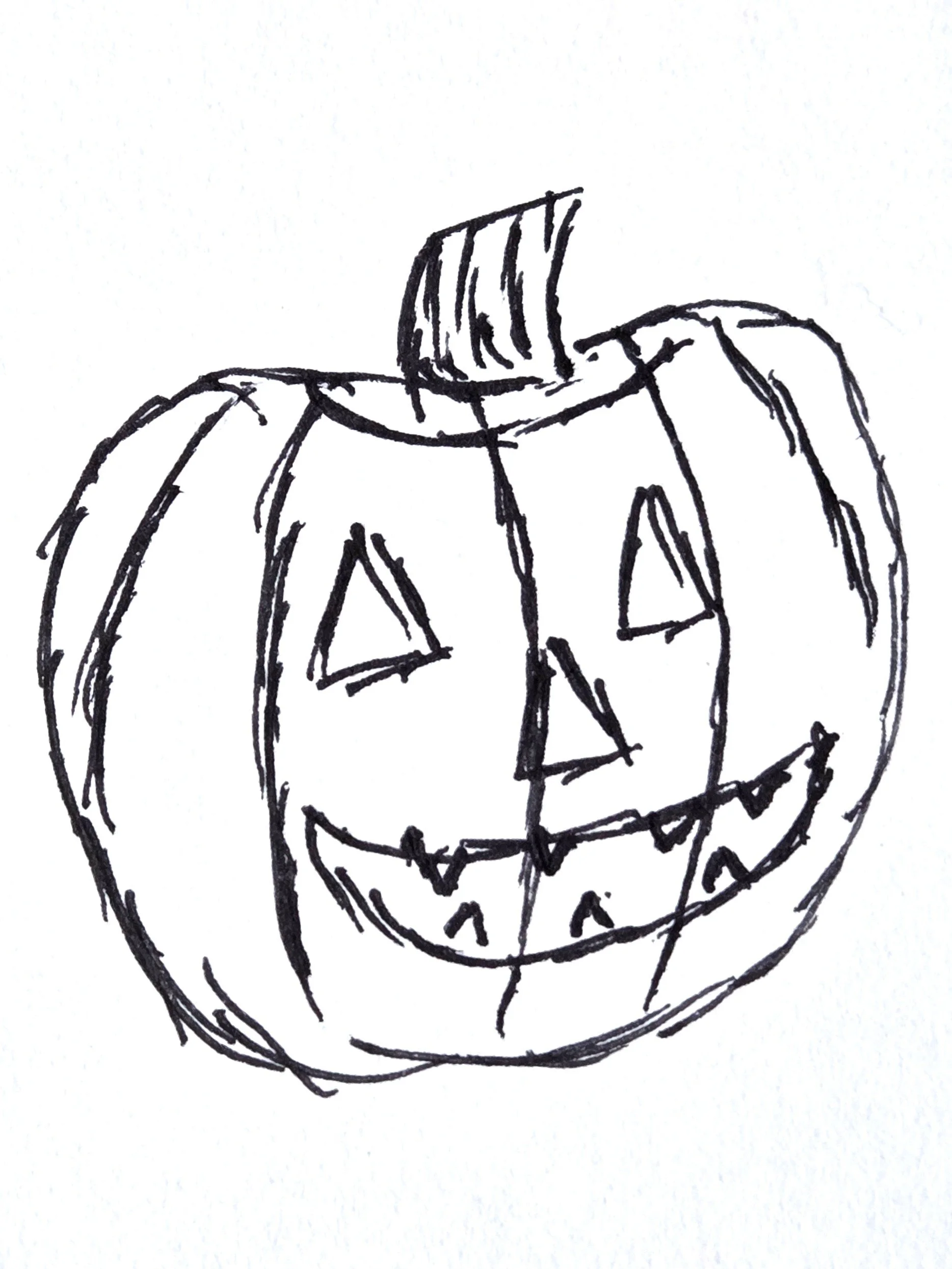 Sketch: "Jack-O'-Lantern" by COOL HAND FRANK, all rights reserved.