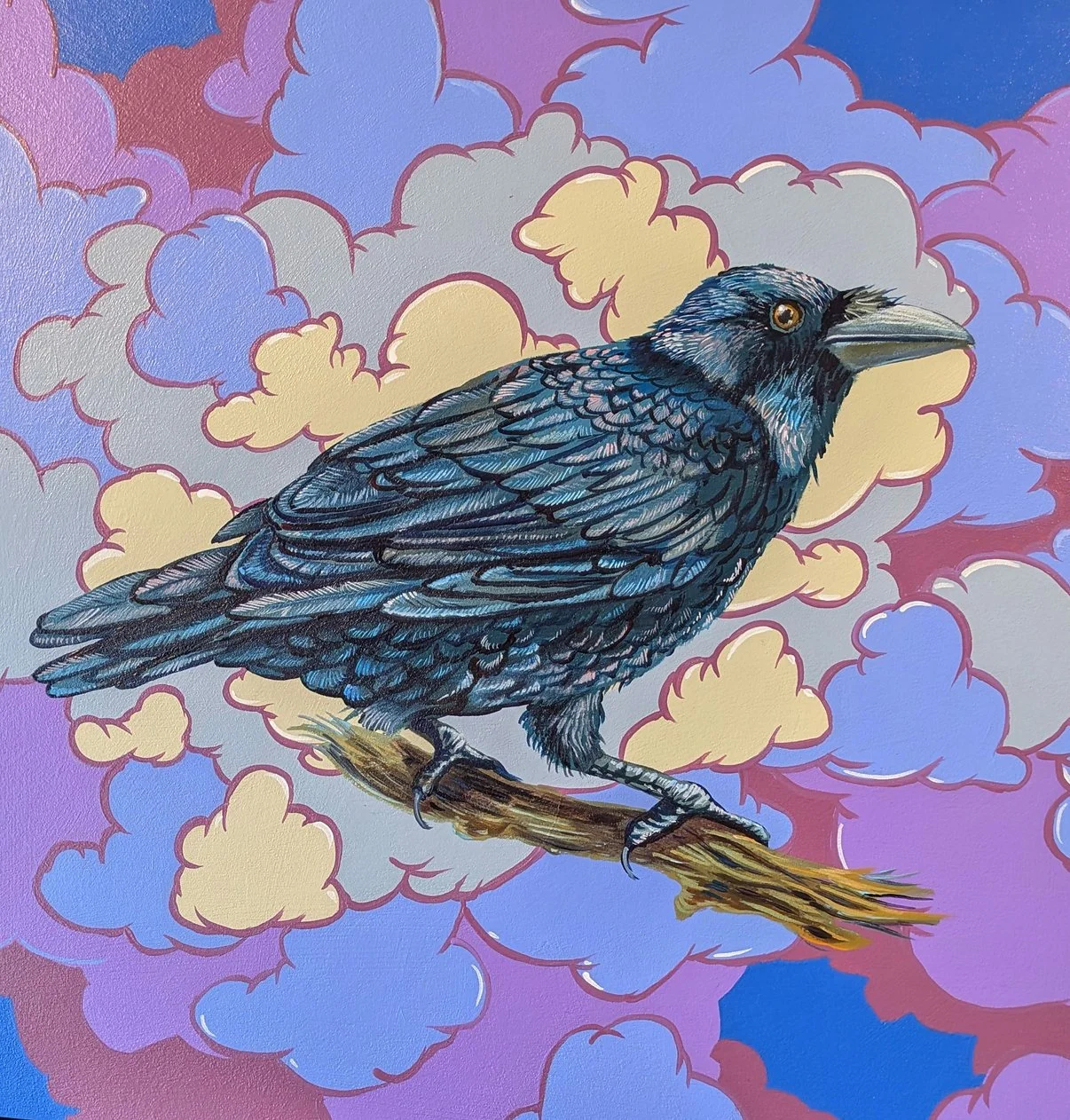 "Crow with Clouds III" by Mr. Hooper Art, all rights reserved.