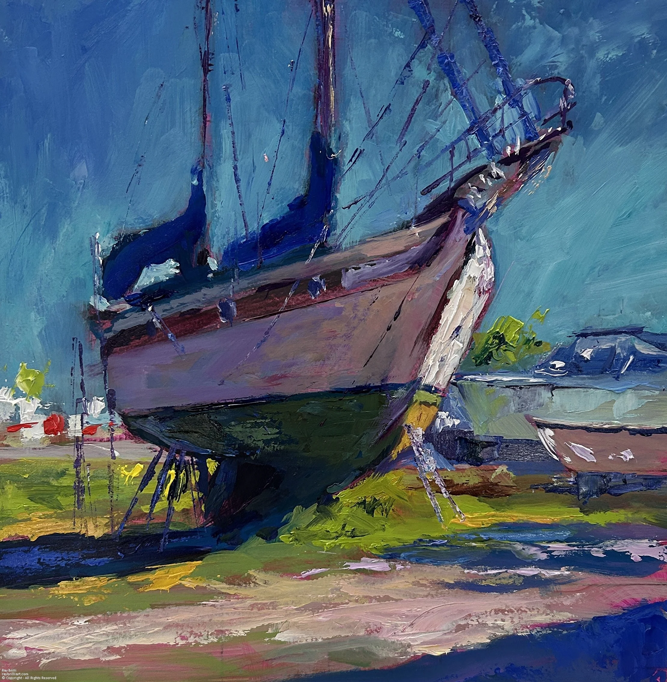 "IN DRY DOCK," RAY BRILLI FINE ART, ALL RIGHTS RESERVED.
