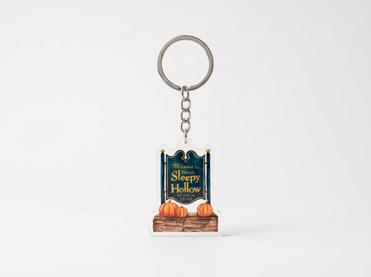 Welcome to Sleepy Hollow Sign Keychain