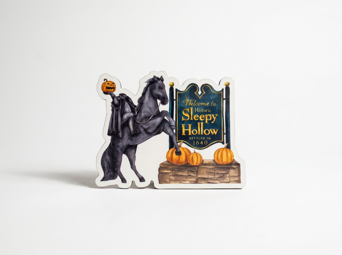 The Horseman Welcomes You Vinyl Magnet