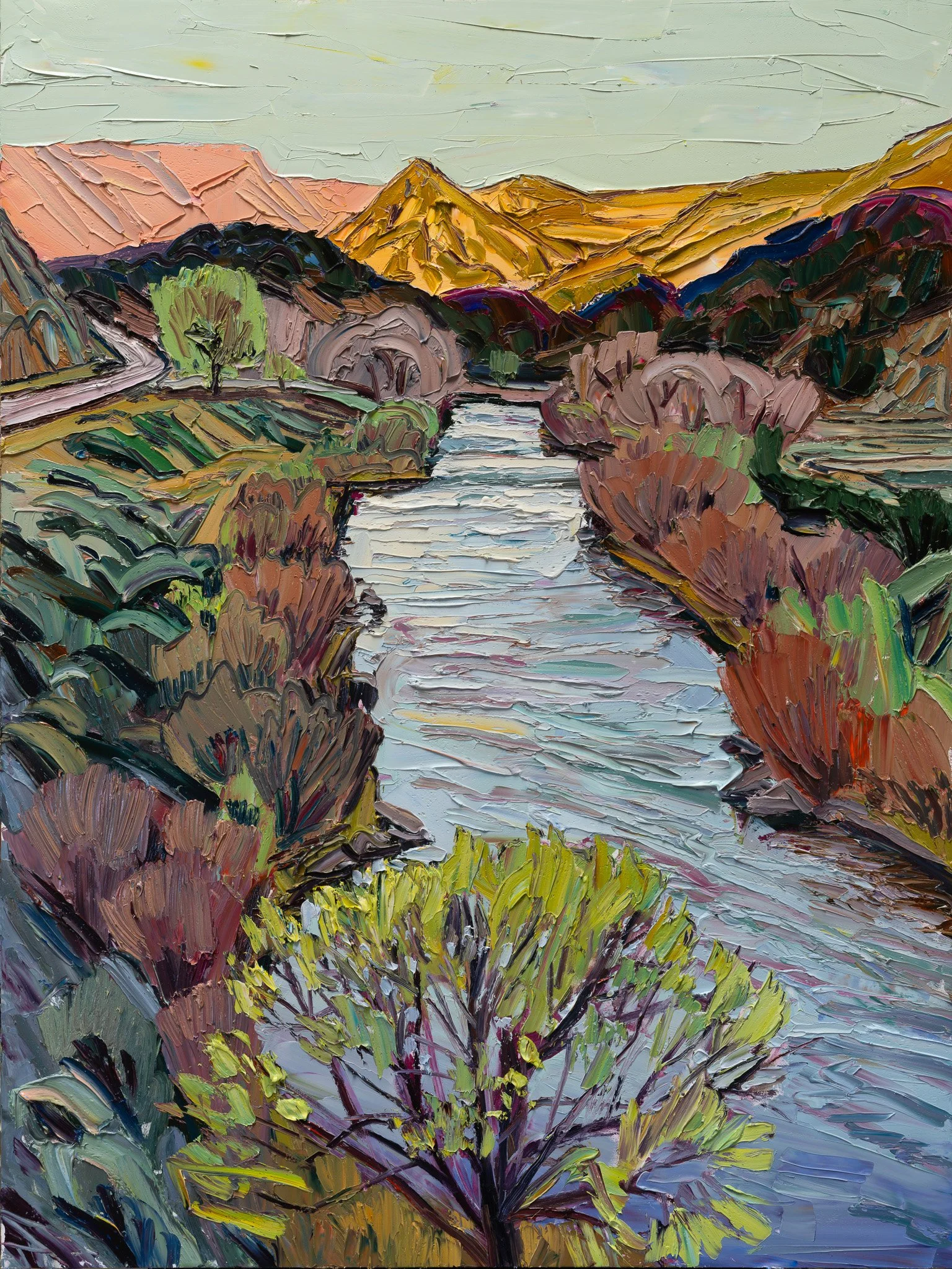 County Line - Eagle eats Snake #3 • 40" x 30" • oil on panel • private collection