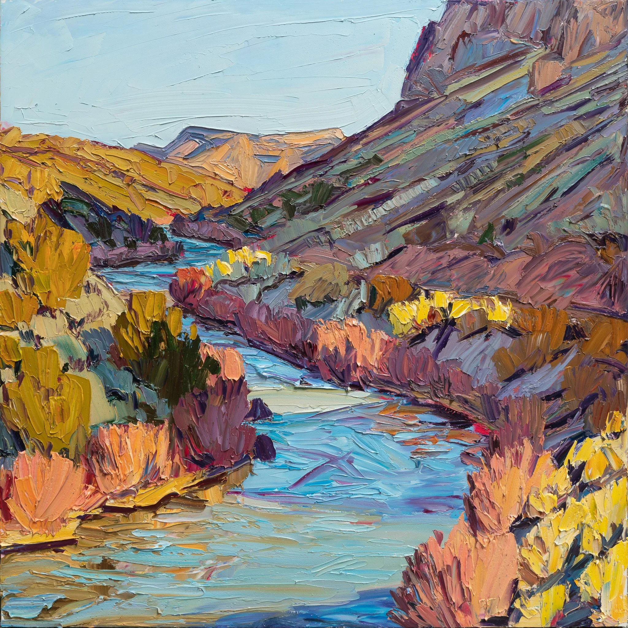 River Bends - Early morning • 30" x 30" • oil on panel • private collection