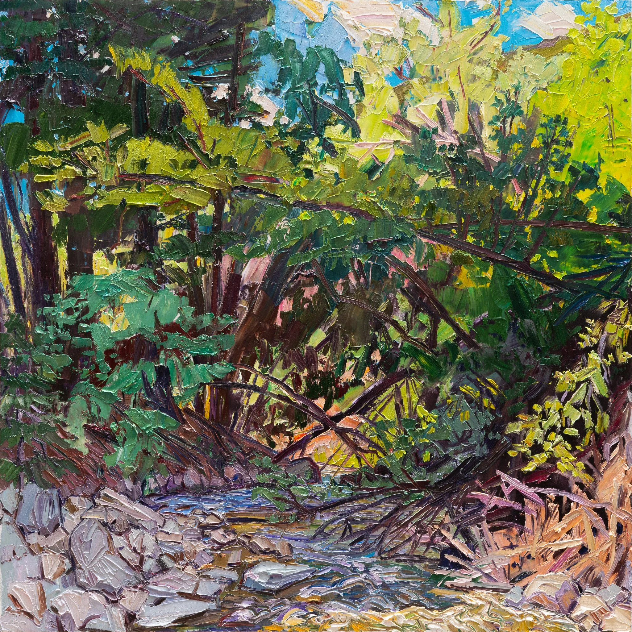Forest river #1 • 48" x 48" • oil on panel