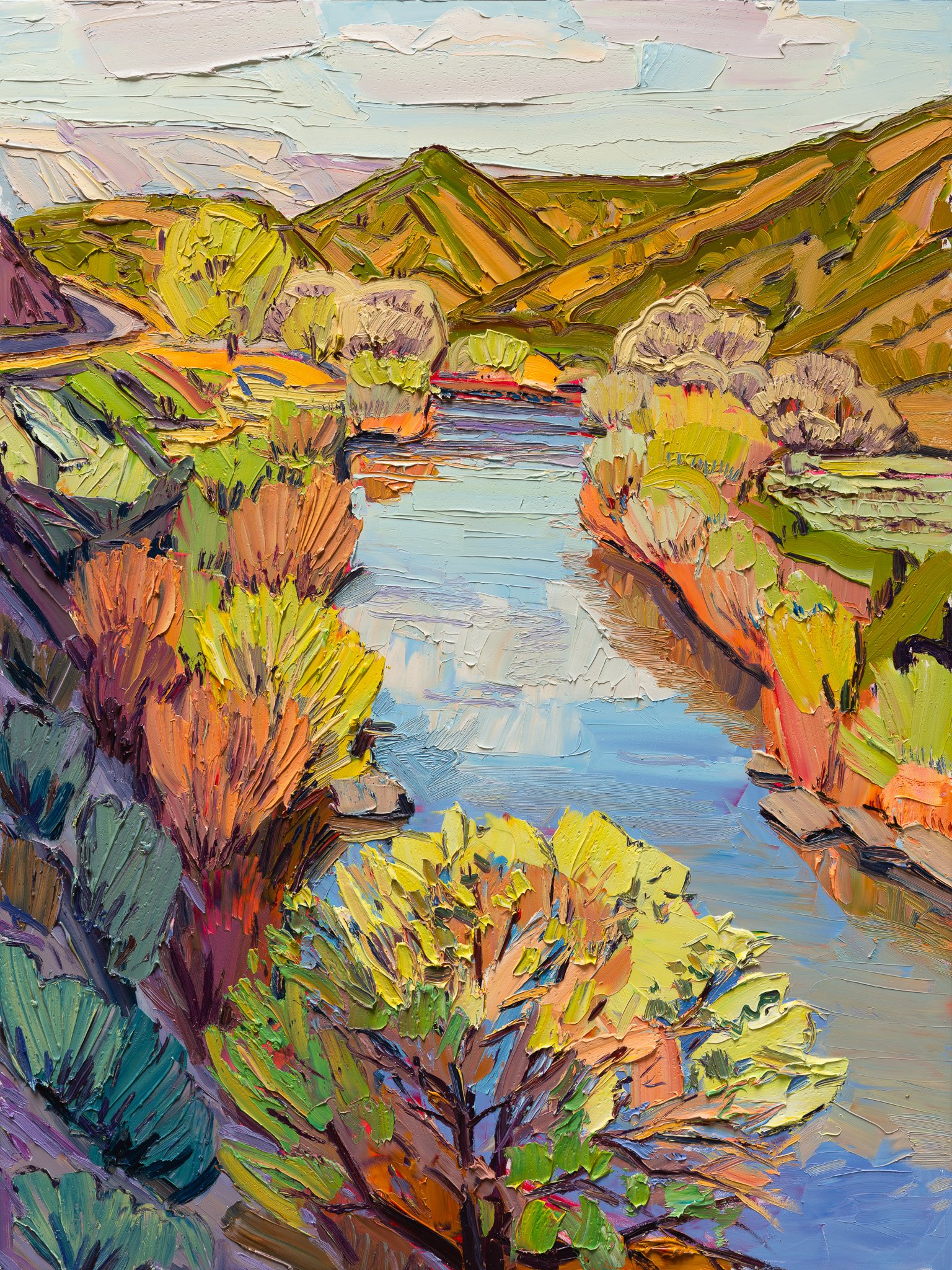 County Line - Eagle eats Snake #4 • 40" x 30" • oil on panel • private collection