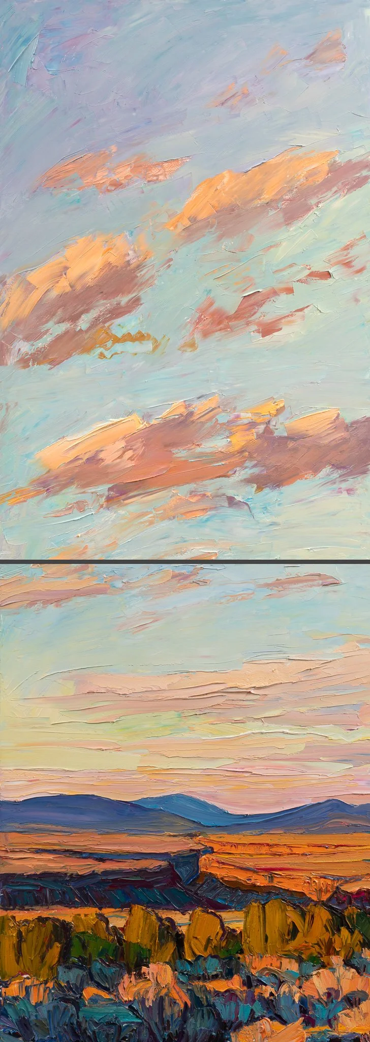 Monument #27 • 66" x 24" • oil on two panels • private collection