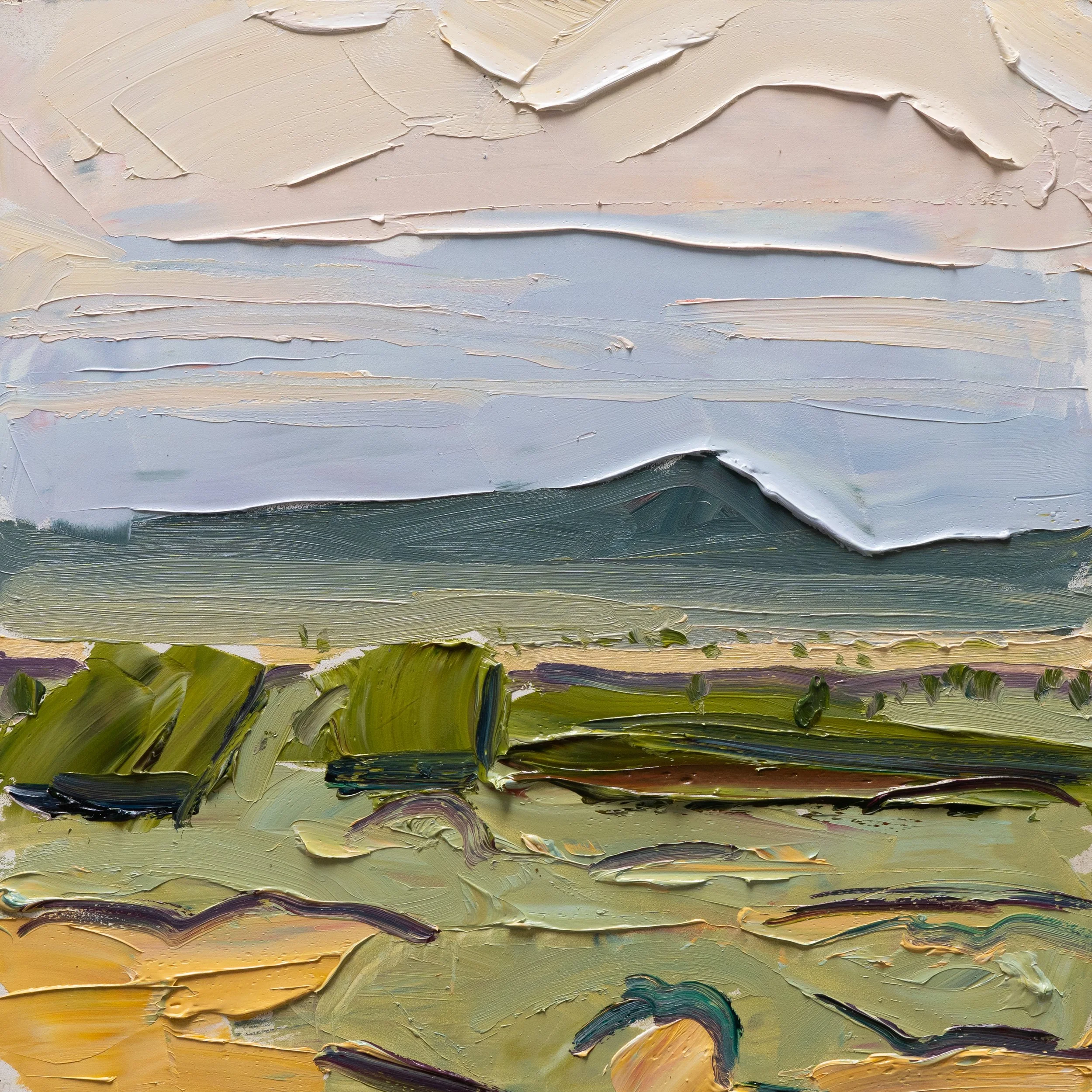 Process #2 - Midday distance • 12" x 12" • oil on panel • 2026