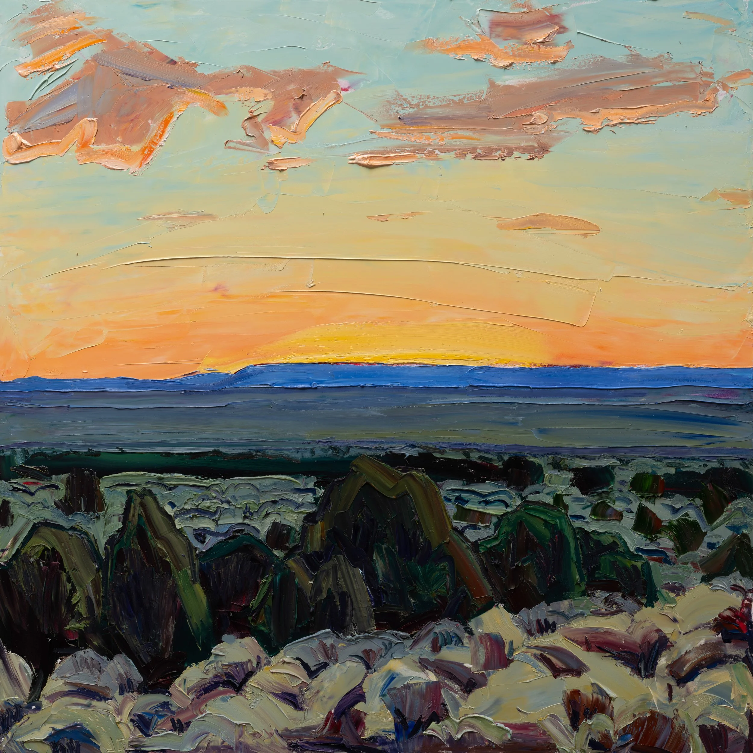 Rift Valley - Sundown • 36" x 36" • oil on panel • 2024