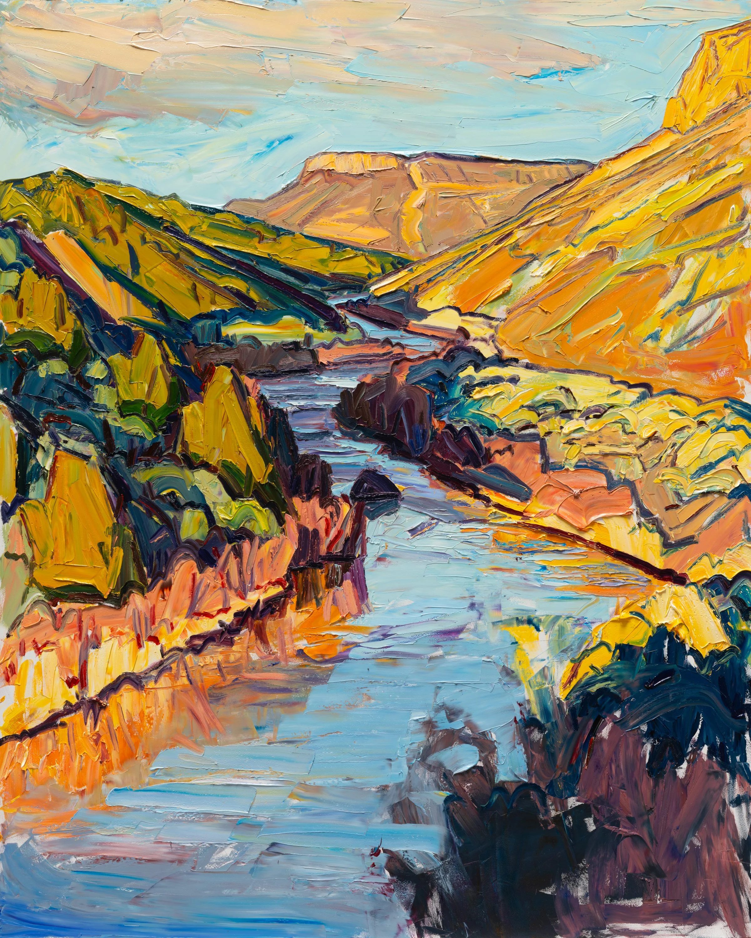 Solstice Riverbends • 60" x 48" • oil on panel 