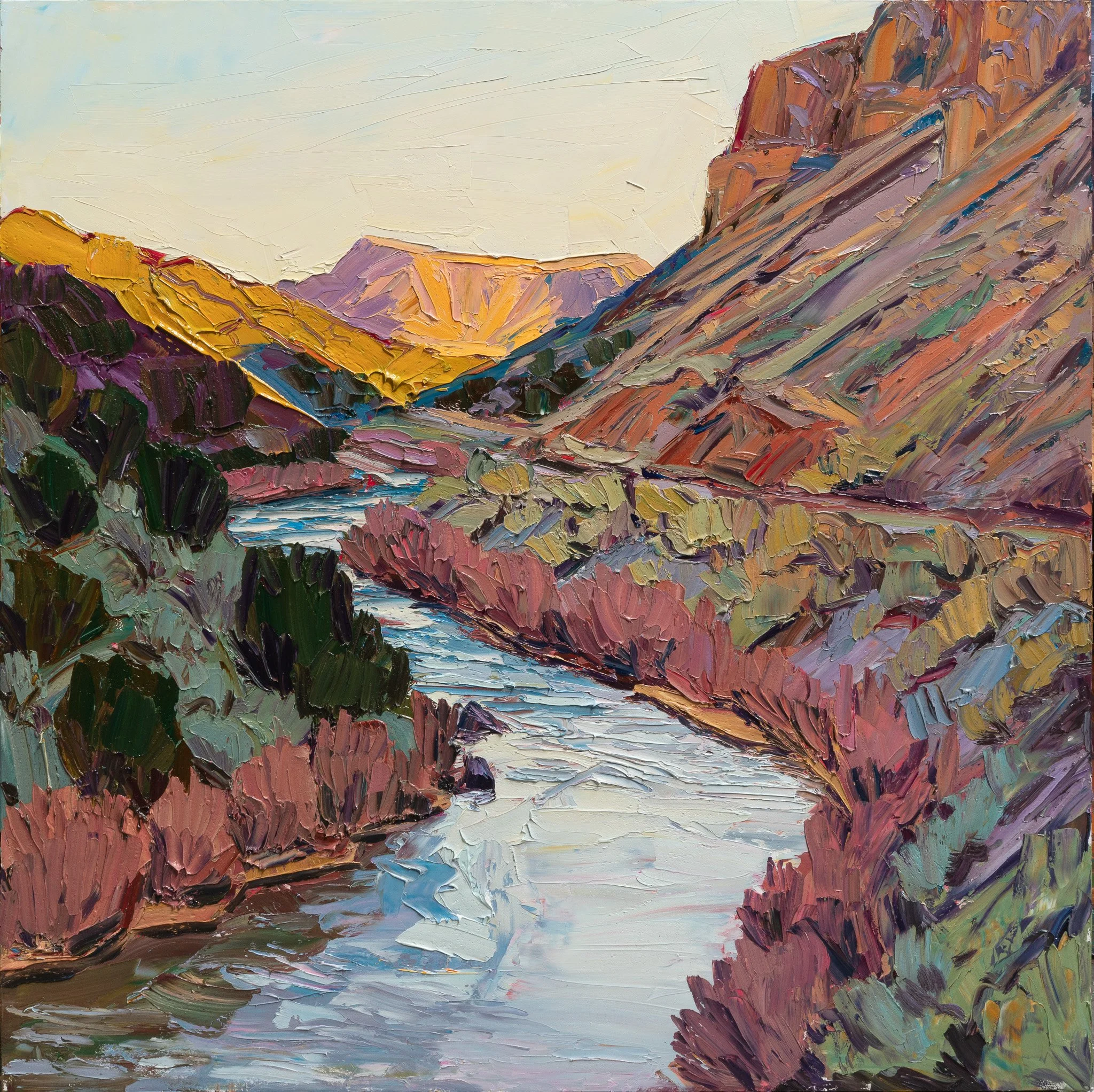 River Bends - Sunrise • 30" x 30" • oil on panel • private collection