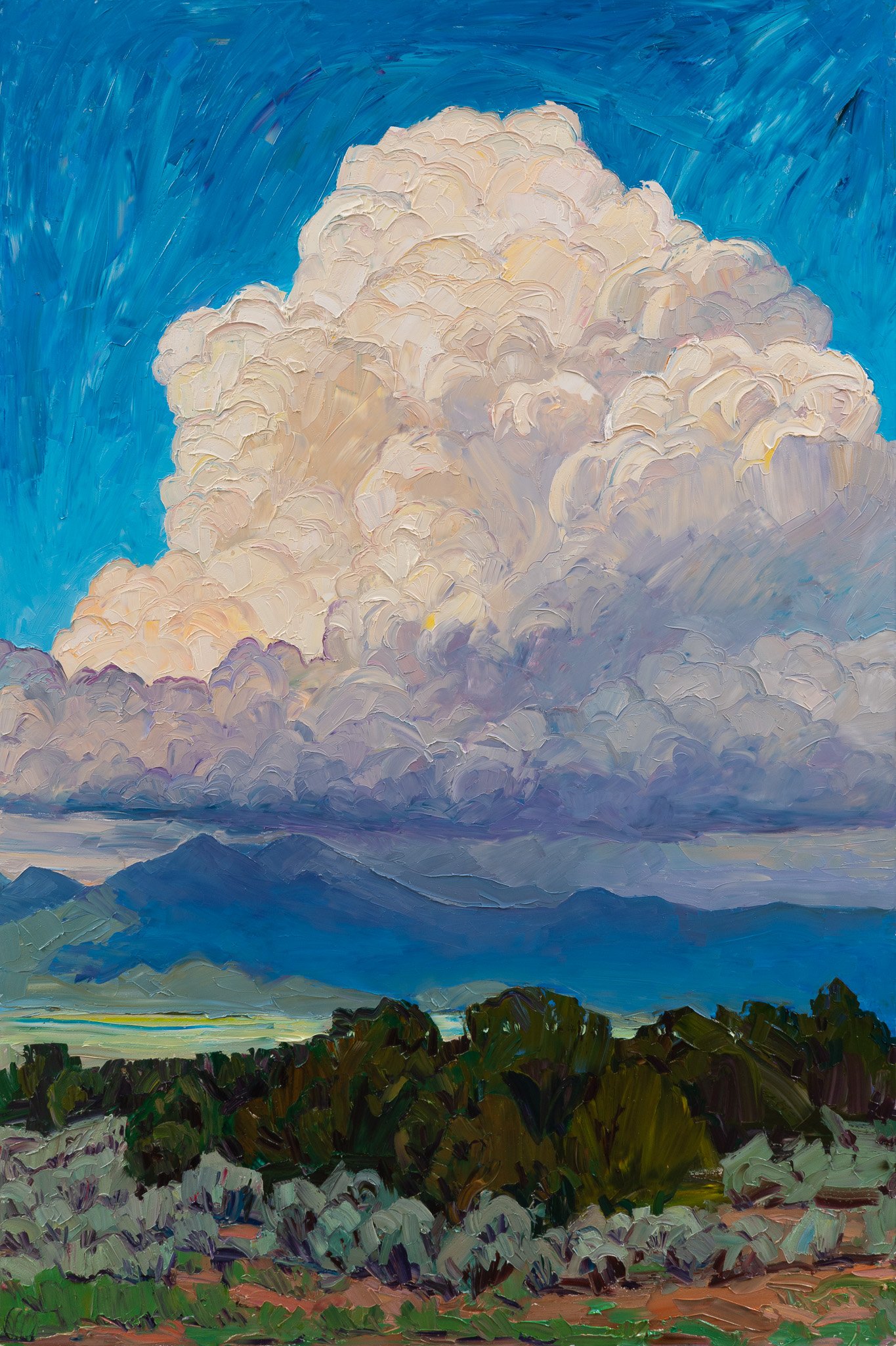 Thunderhead above Taos • 72" x 48" • oil on panel • private collection