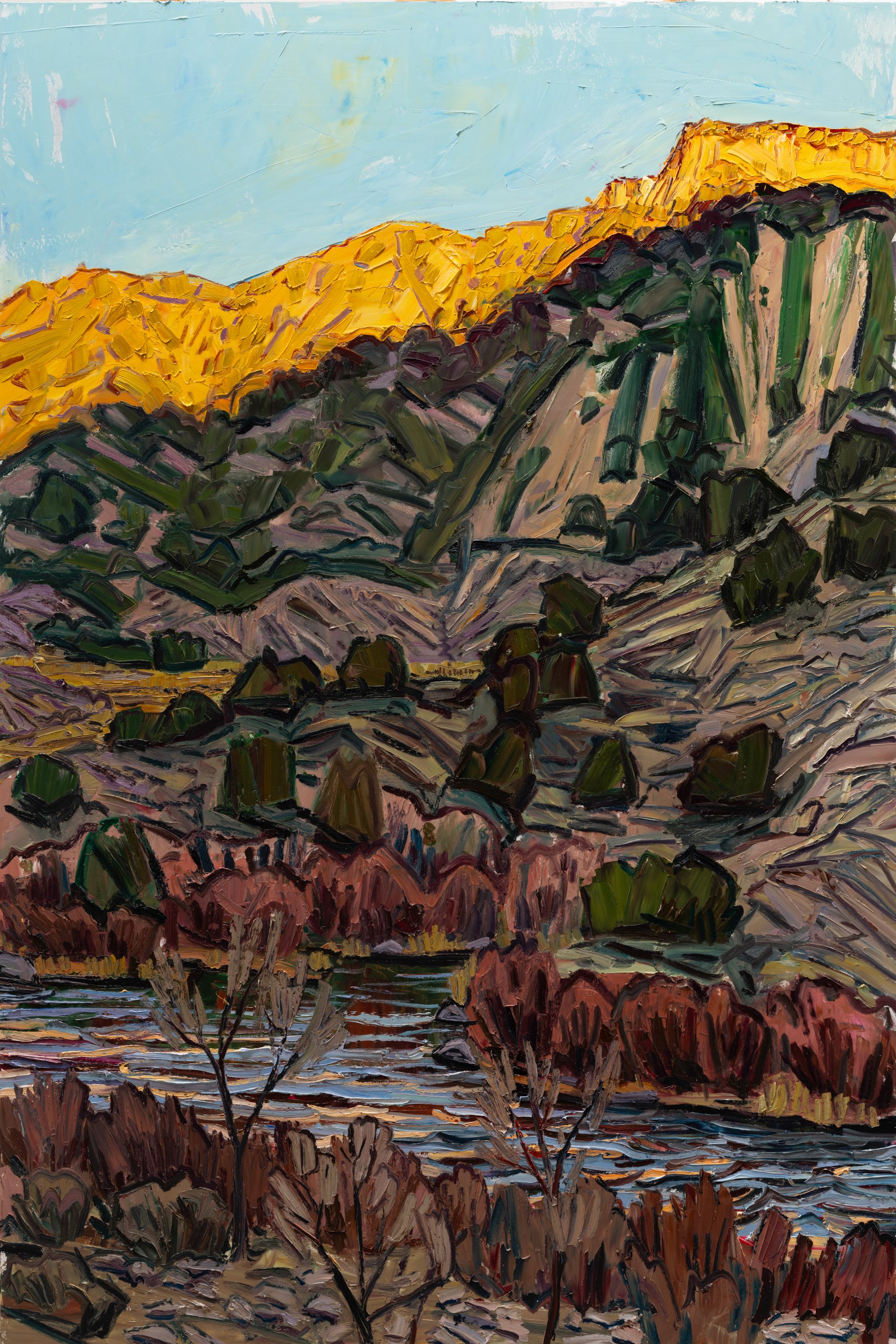 Reflecting Pool - Sun up • 72" x 48" • oil on panel • 2026