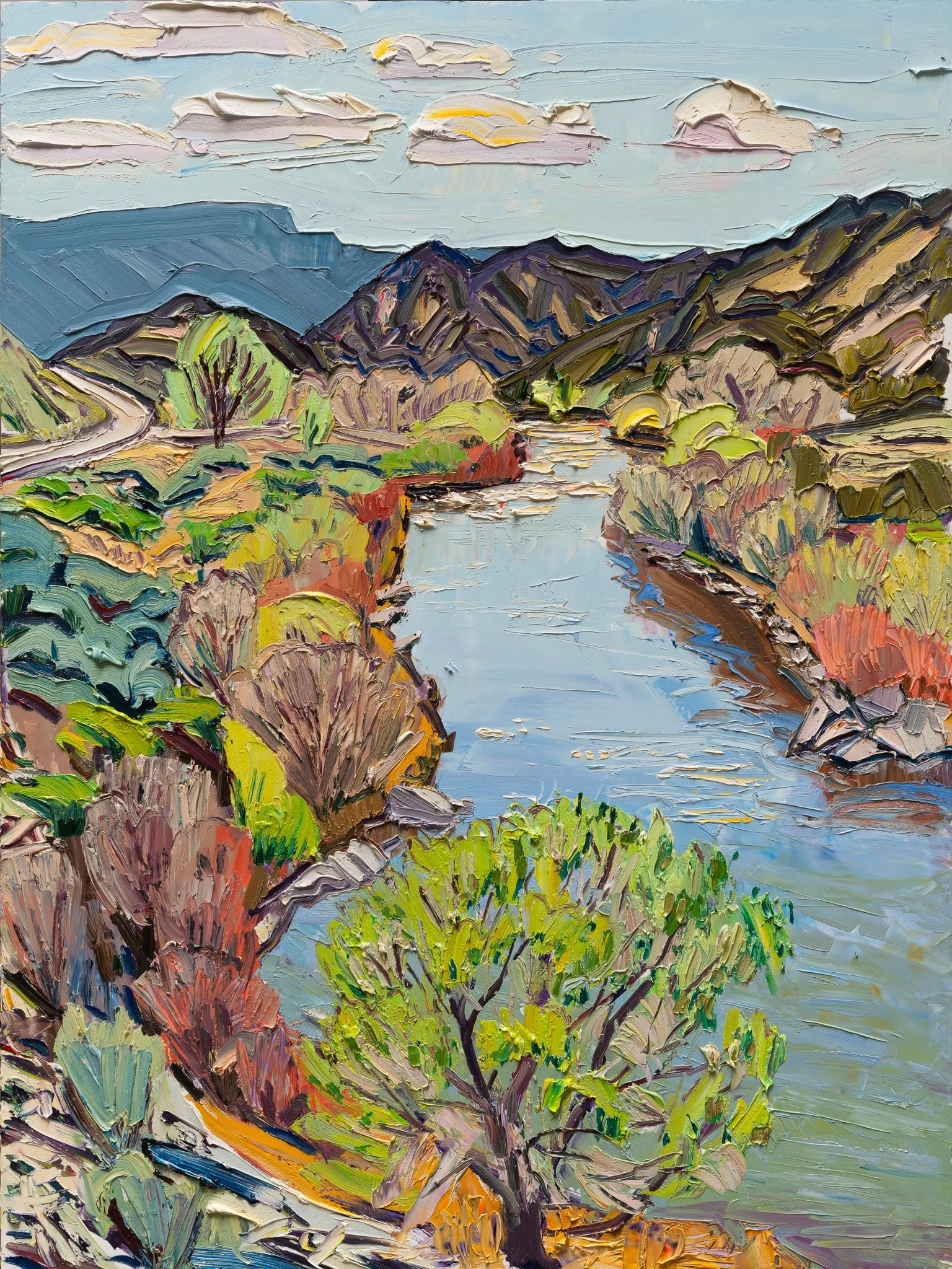 County Line - Eagle eats Snake #1 • 40" x 30" • oil on panel • 2025