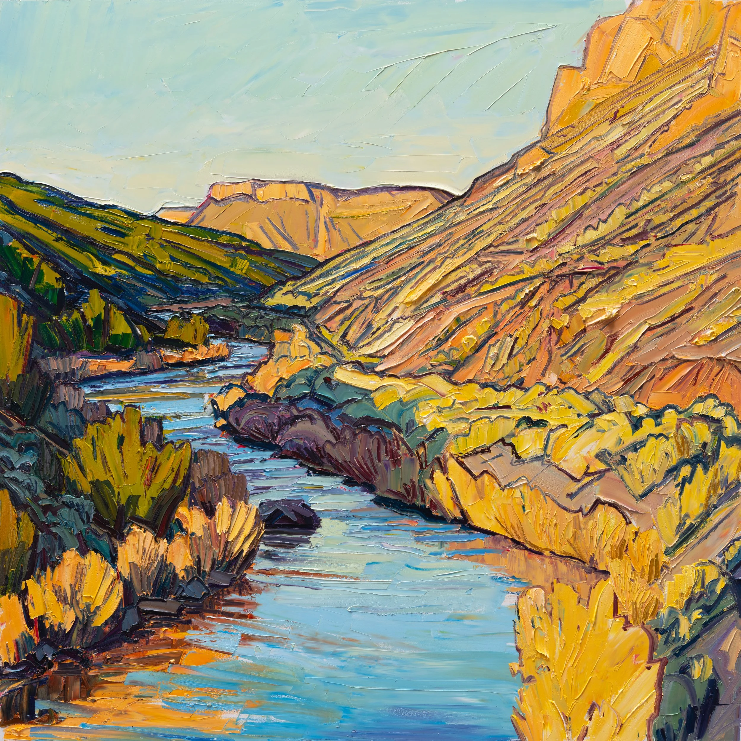 Below Quartzite - late light • 48" x 48" • oil on panel • private collection