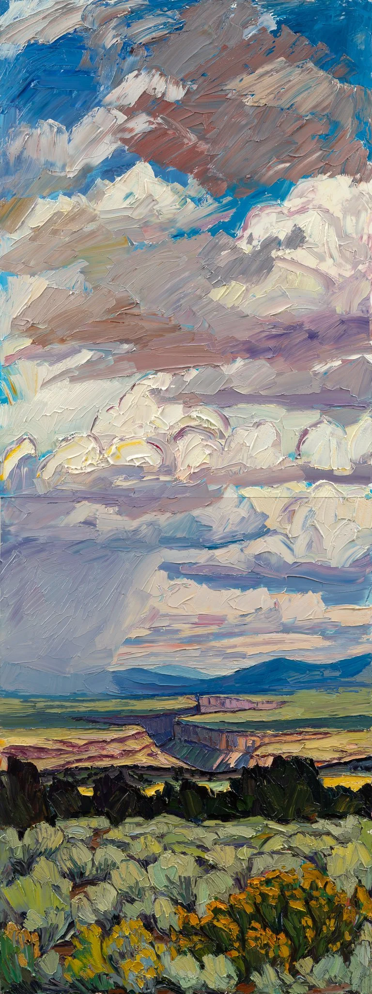 Monument #10 - Over/under • 96" x 36" diptych • oil on panel • private collection