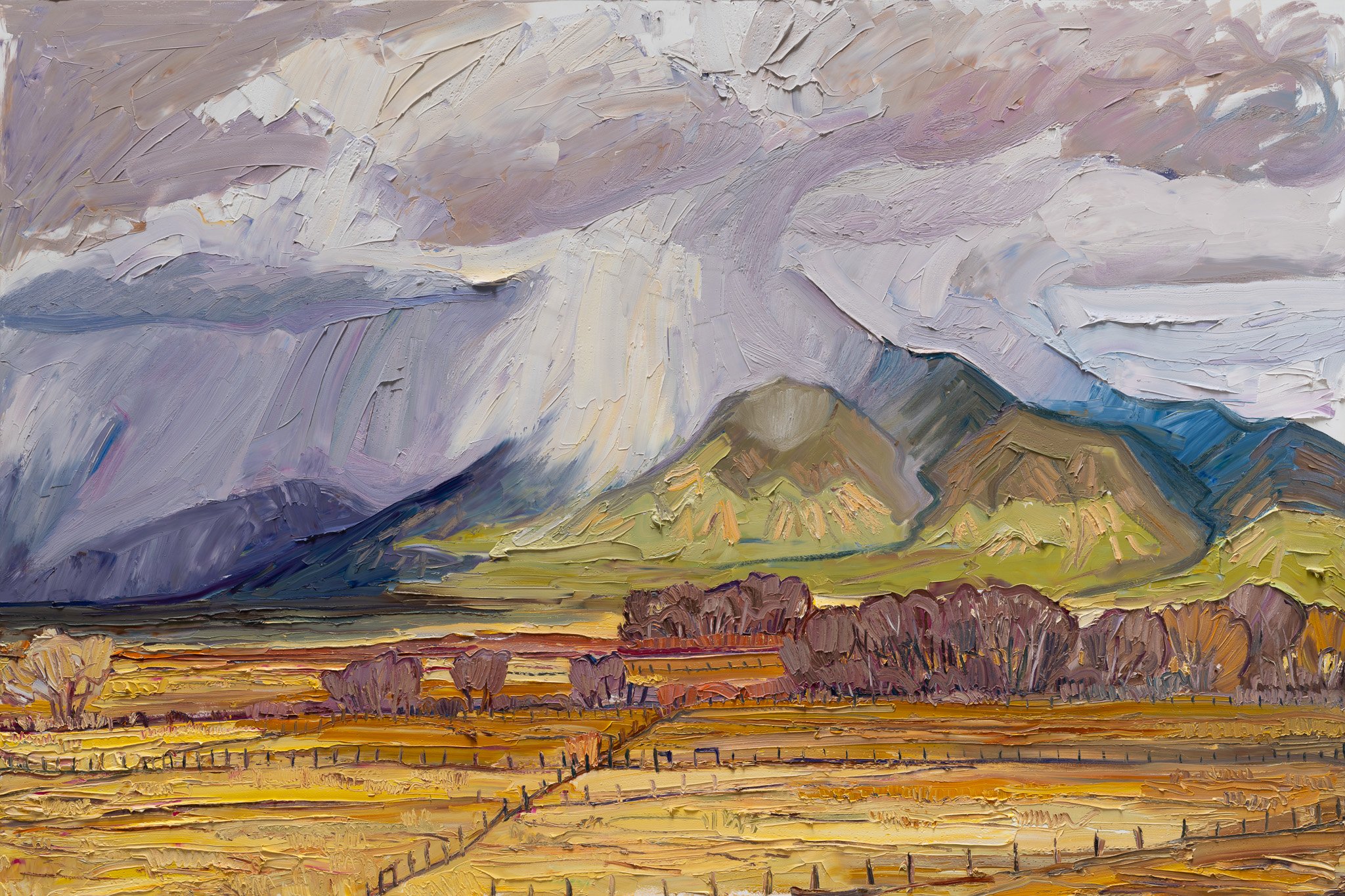 Taos Mountain - Storm cycle • 48" x 72" • oil on panel • private collection