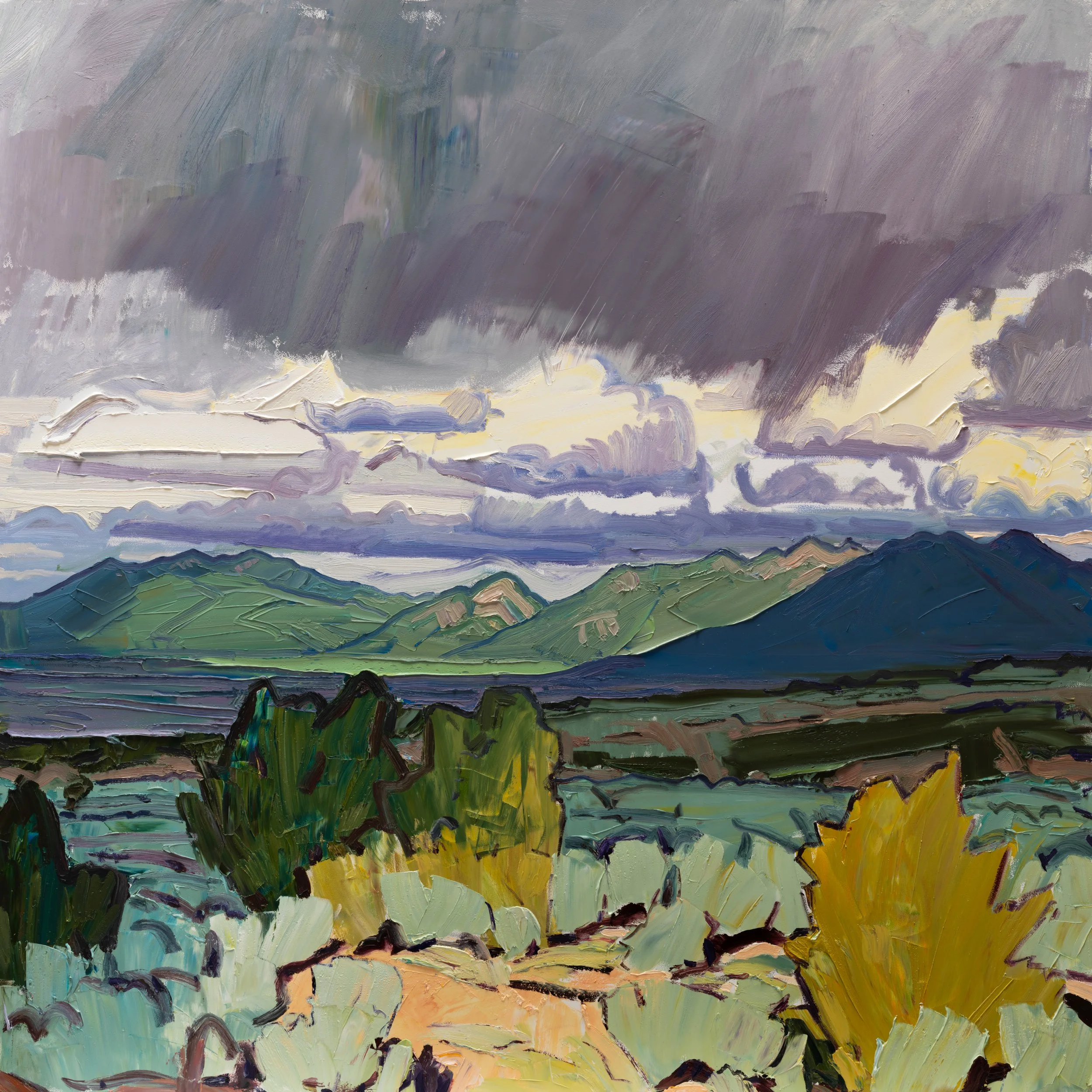 Storms down #2 • 48" x 48" • oil on panel • 2026