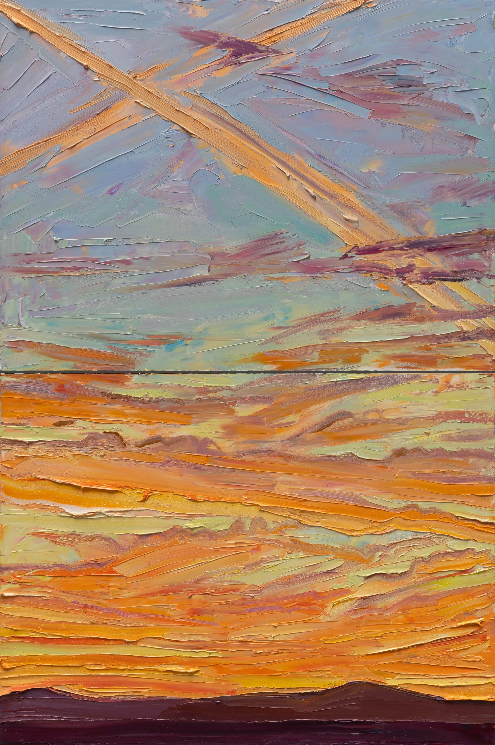 Above and below • 36.25" x 24" • oil on two panels • 2025