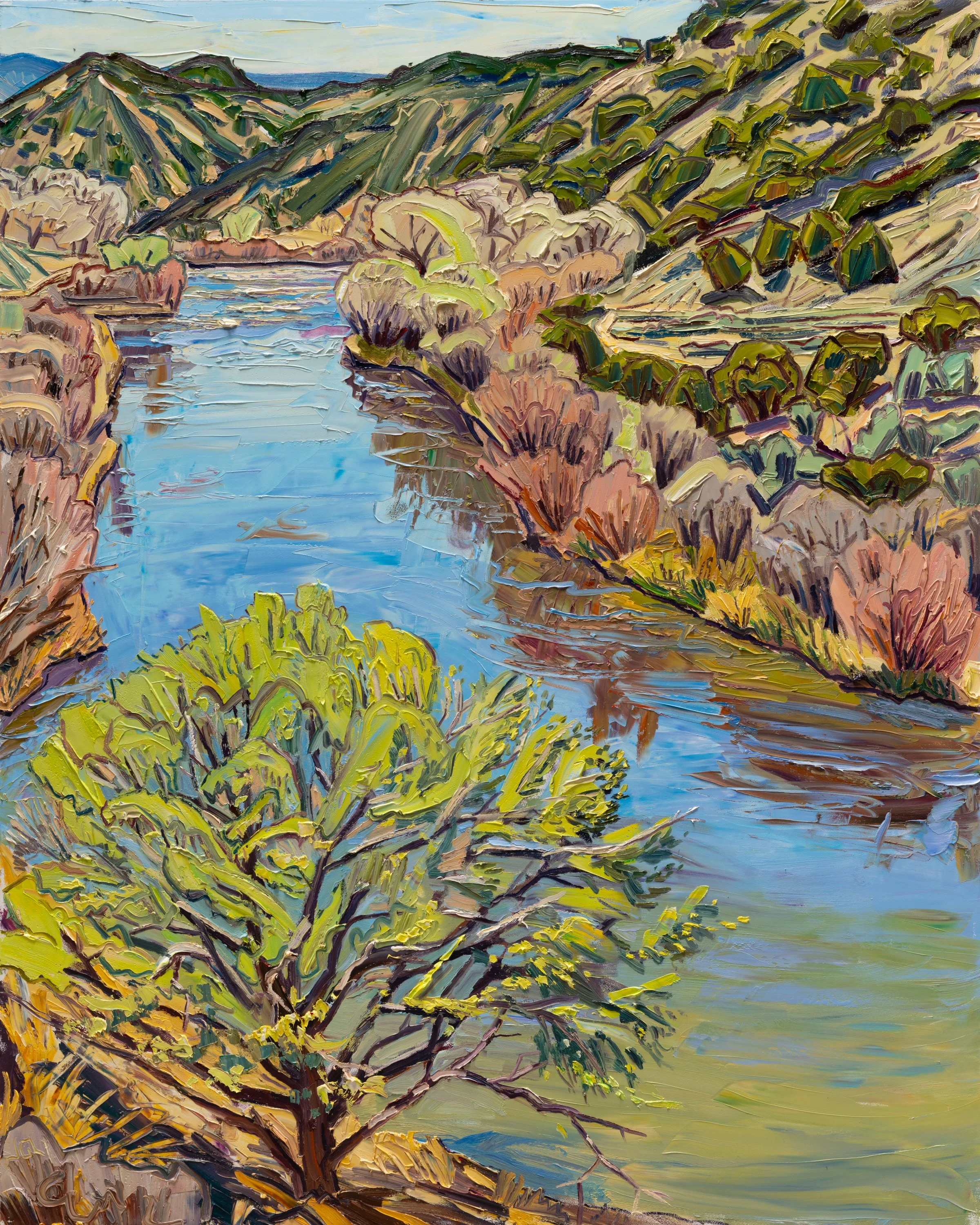 Down to County Line • 60" x 48" • oil on panel • 2026