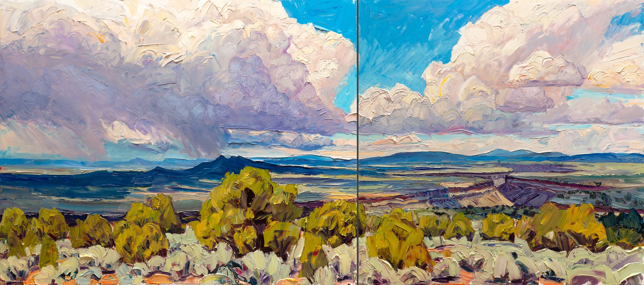 Monument #33 • 48" x 108" • oil on two panels • private collection