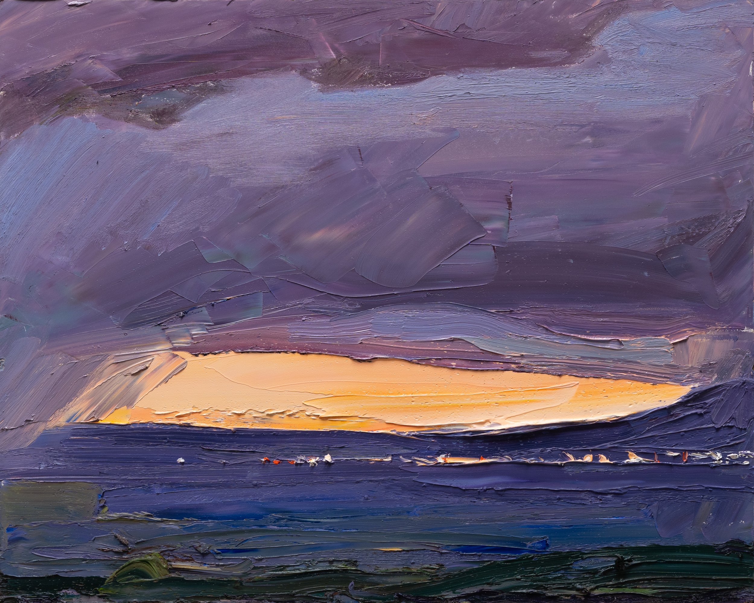 Sundown lights • 16" x 20" • oil on panel • 2026