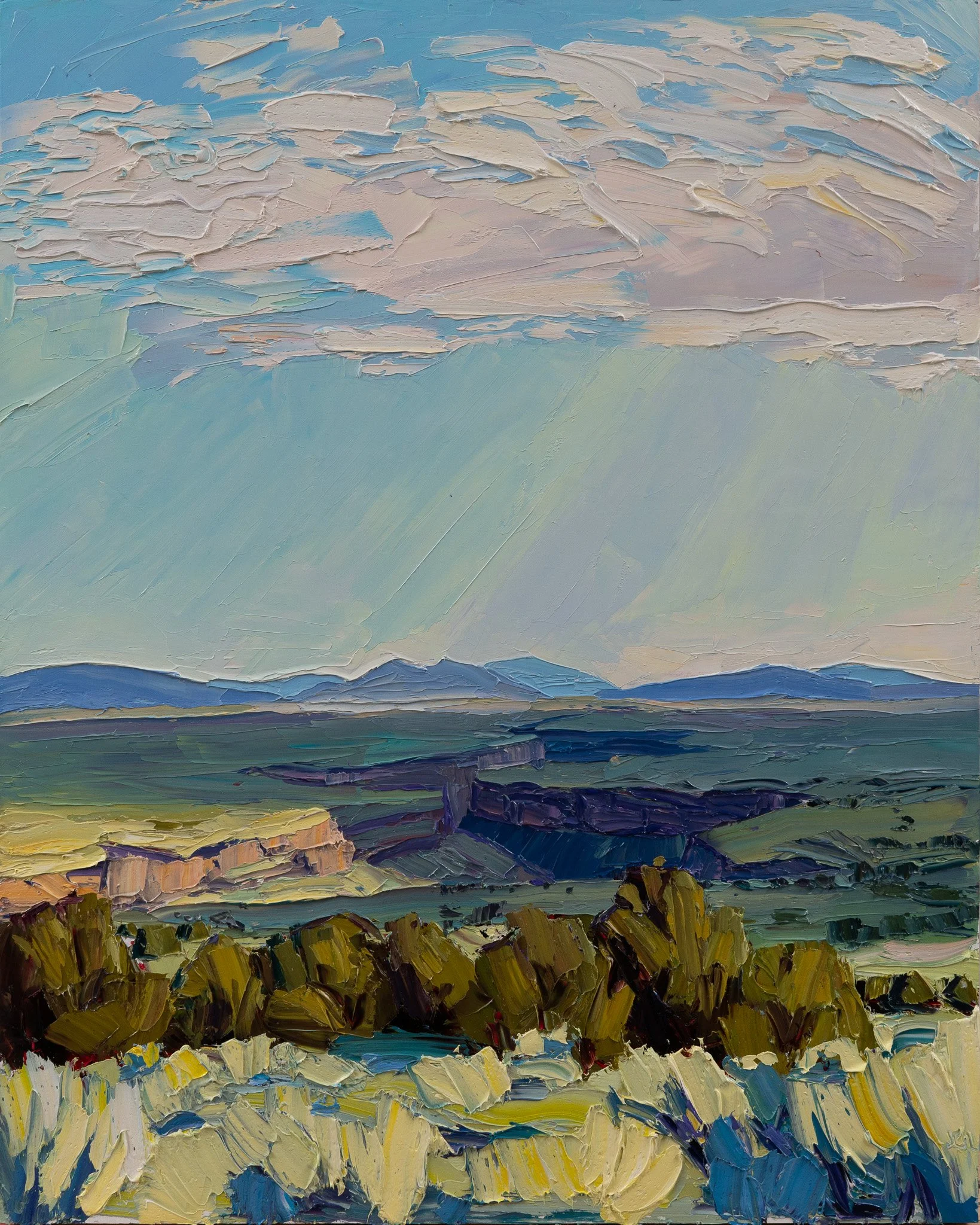 Monument #1 - Morning rhythms • 30" x 24" • oil on panel • private collection