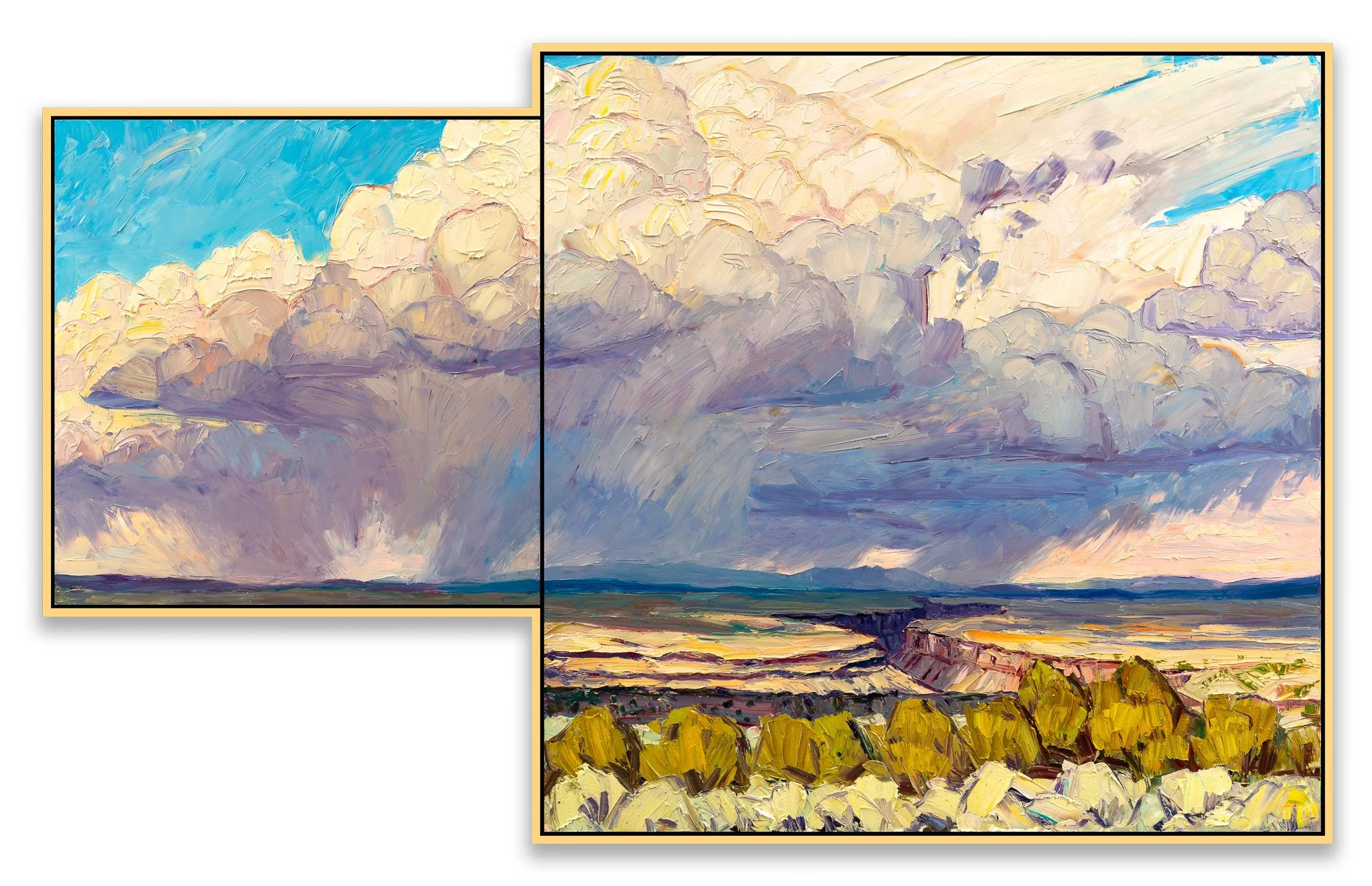 Monument - Totality • 48" x 78" • oil on asymmetric panels