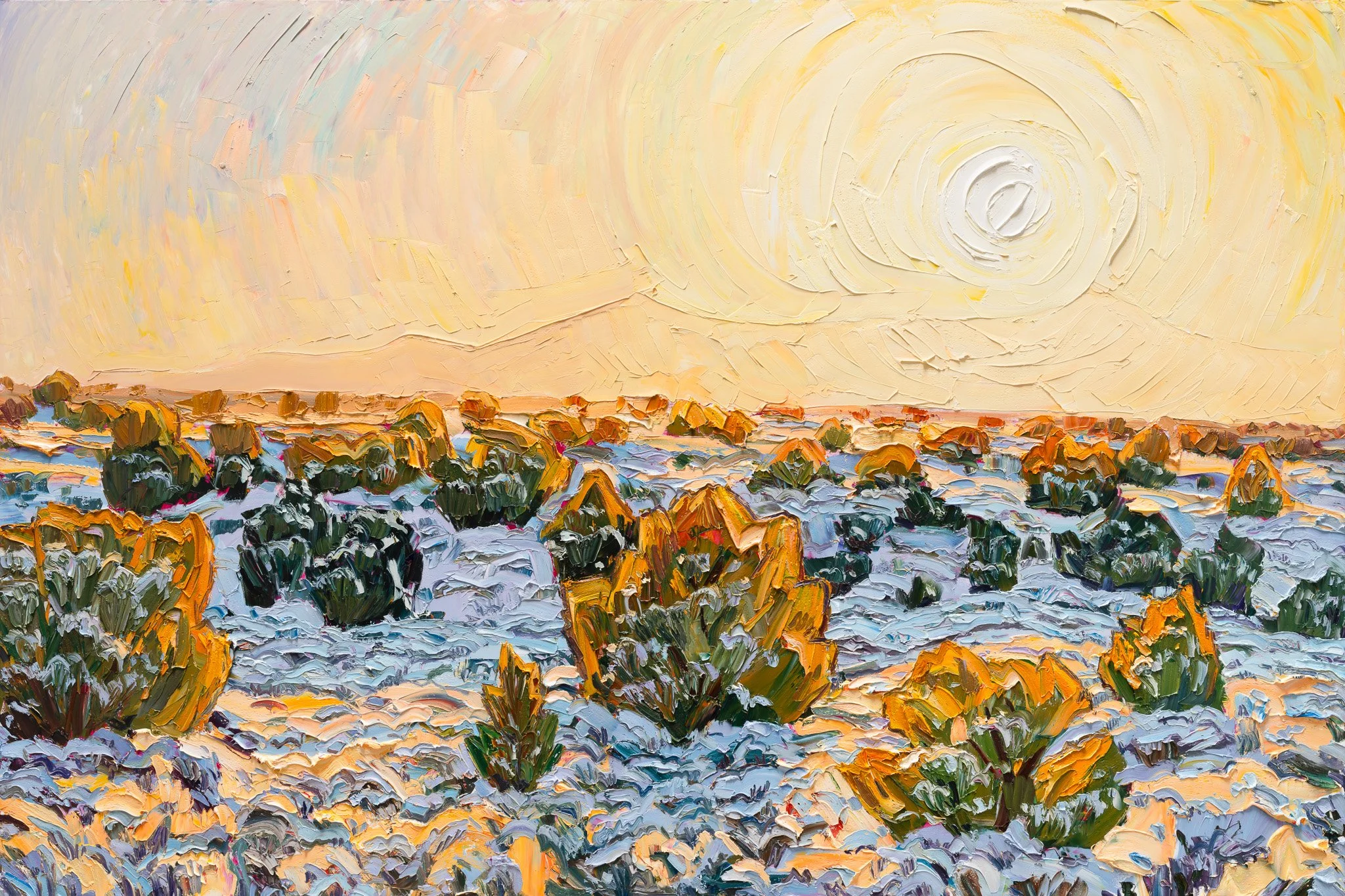 Rift Valley - Snow • 48" x 72" • oil on panel • private collection
