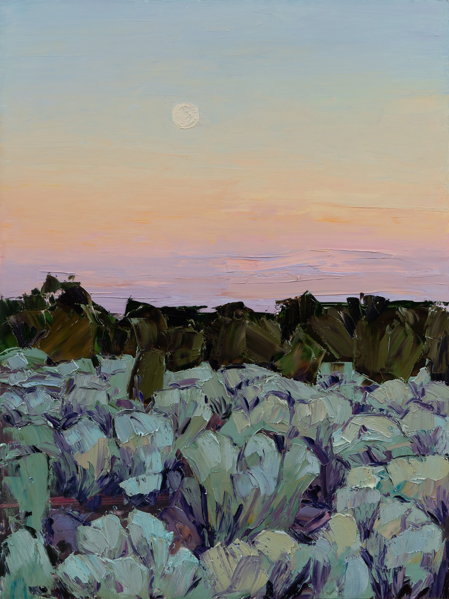Horizon #2 - Green Corn Moon • 40” x 30” • oil on panel • private collection