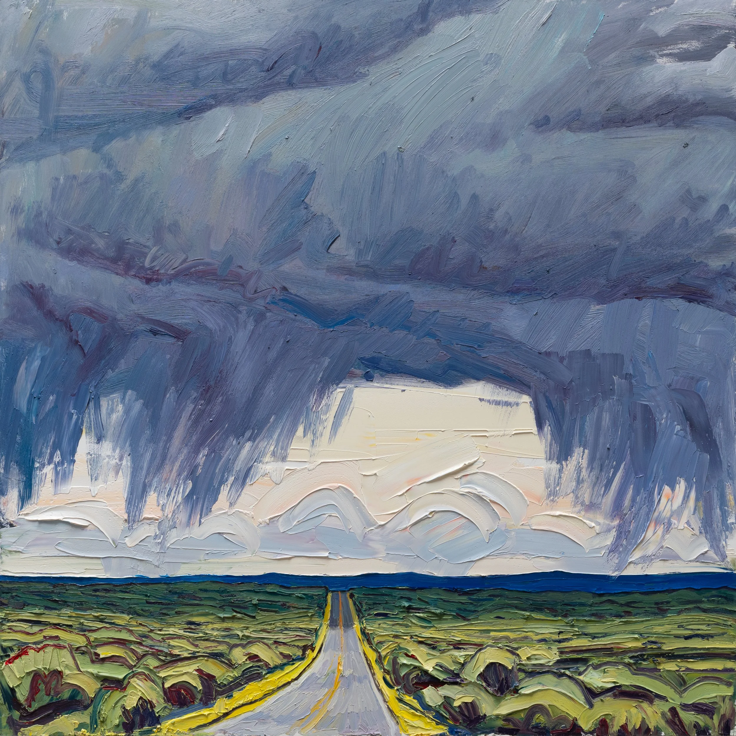 The Long Road - Study • 30" x 30" • oil on panel • 2026