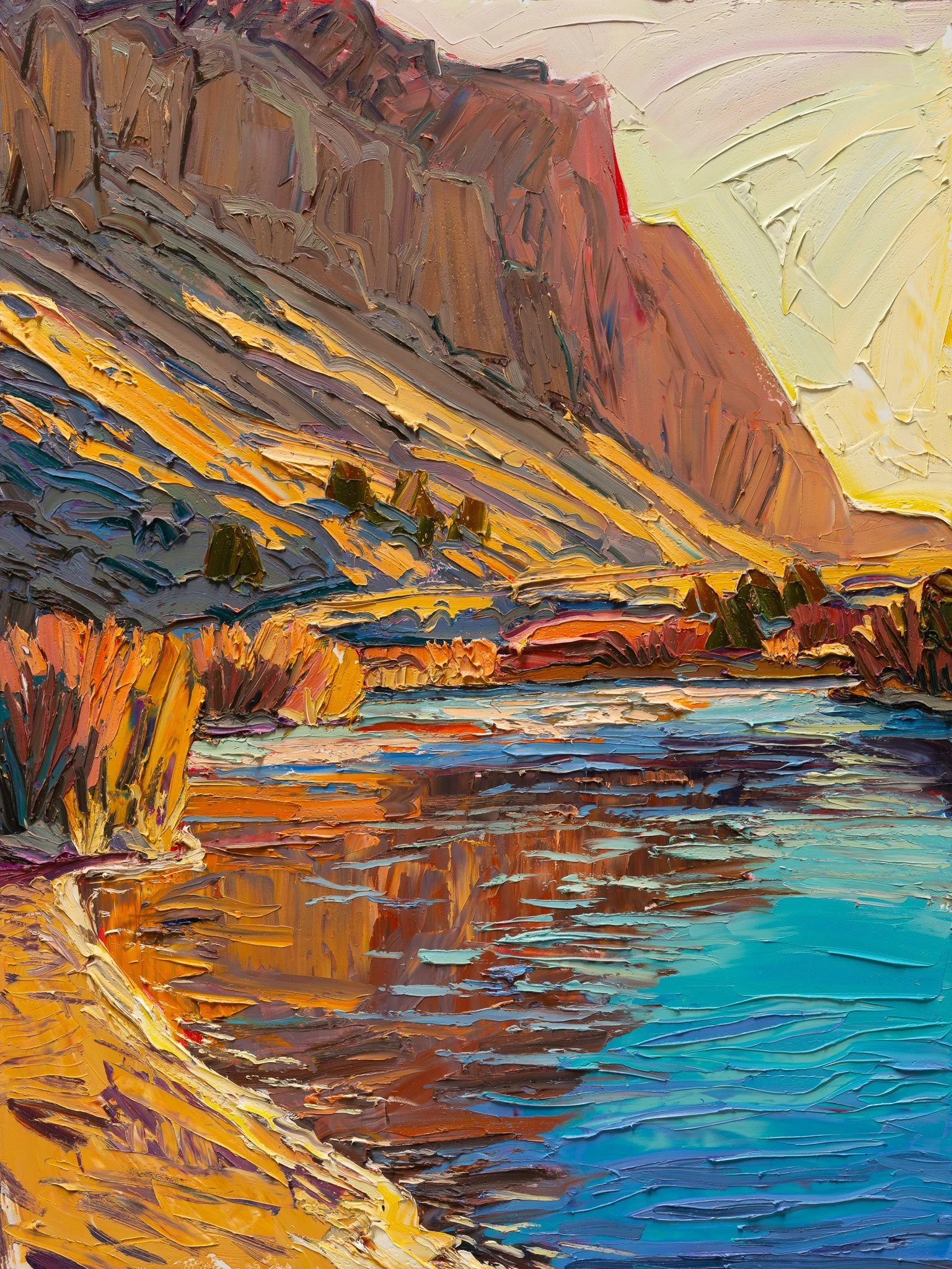 Quartzite - Bend In The River #1 • 40" x 30" • oil on panel • private collection