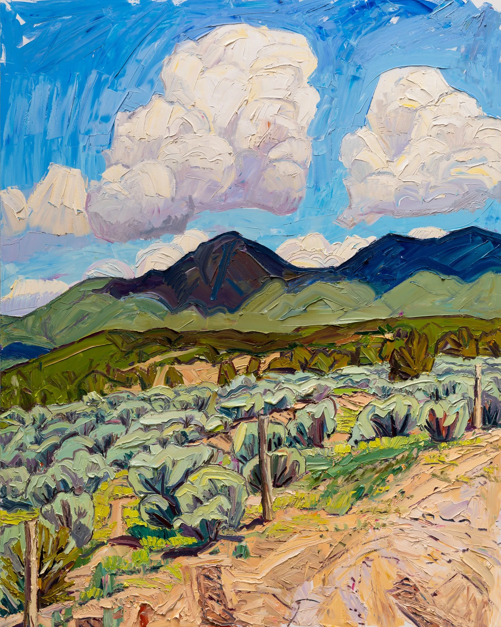 Rift Valley - Three posts • 60" x 48" • oil on panel 