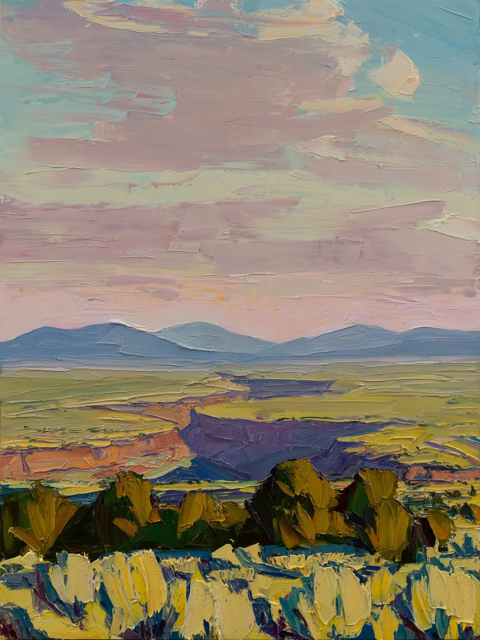 Monument #3 - Soft sunrise • 40" x 30" • oil on panel • private collection