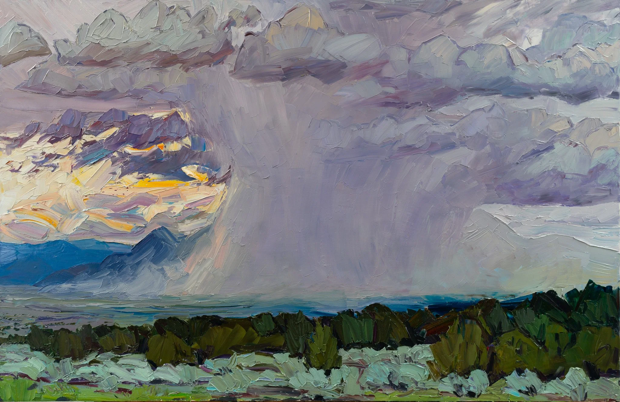 Northeast (Storm over the mountain) • 50" x 74" • oil on linen • private collection