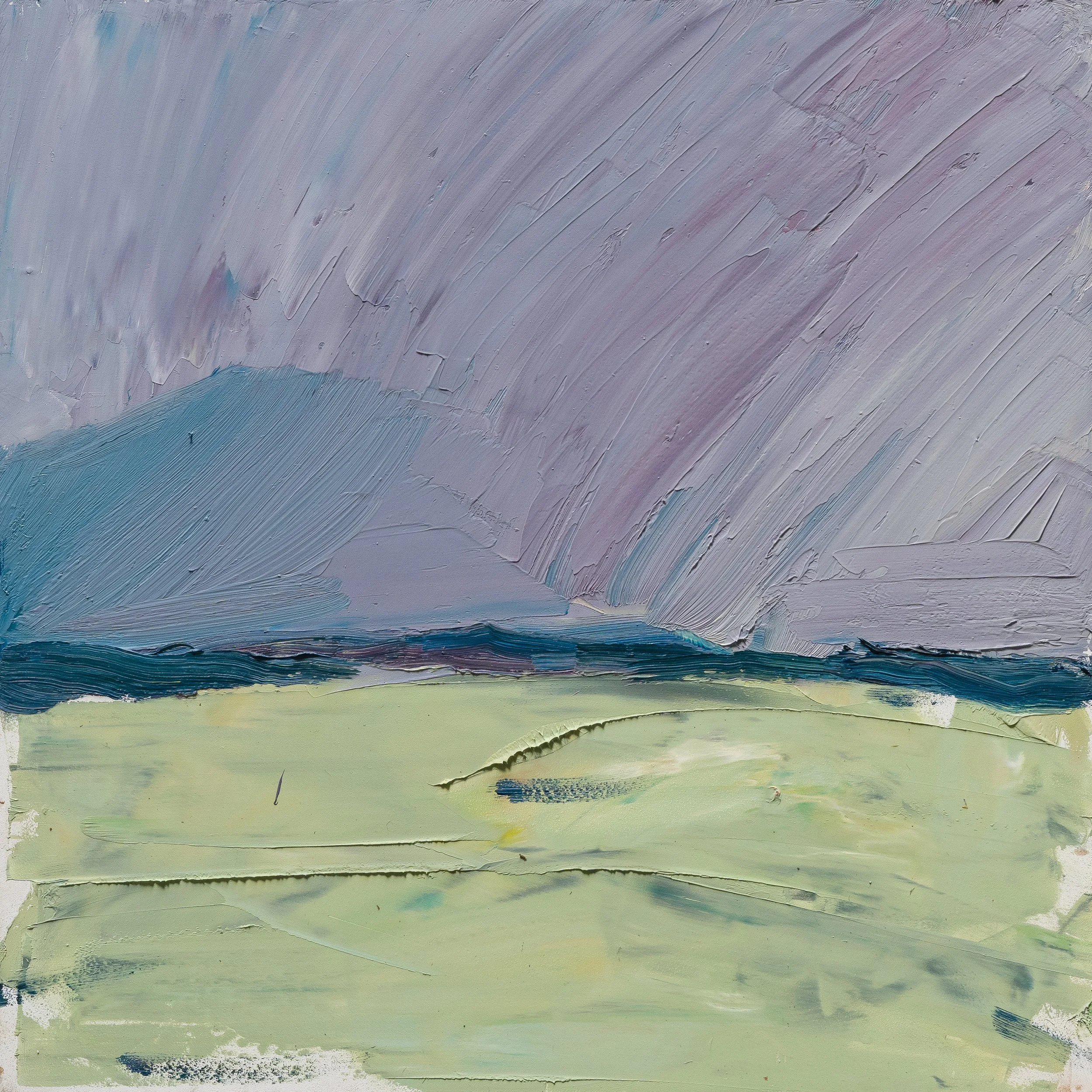 Process #1 - Lightning squall • 12" x 12" • oil on panel • 2026